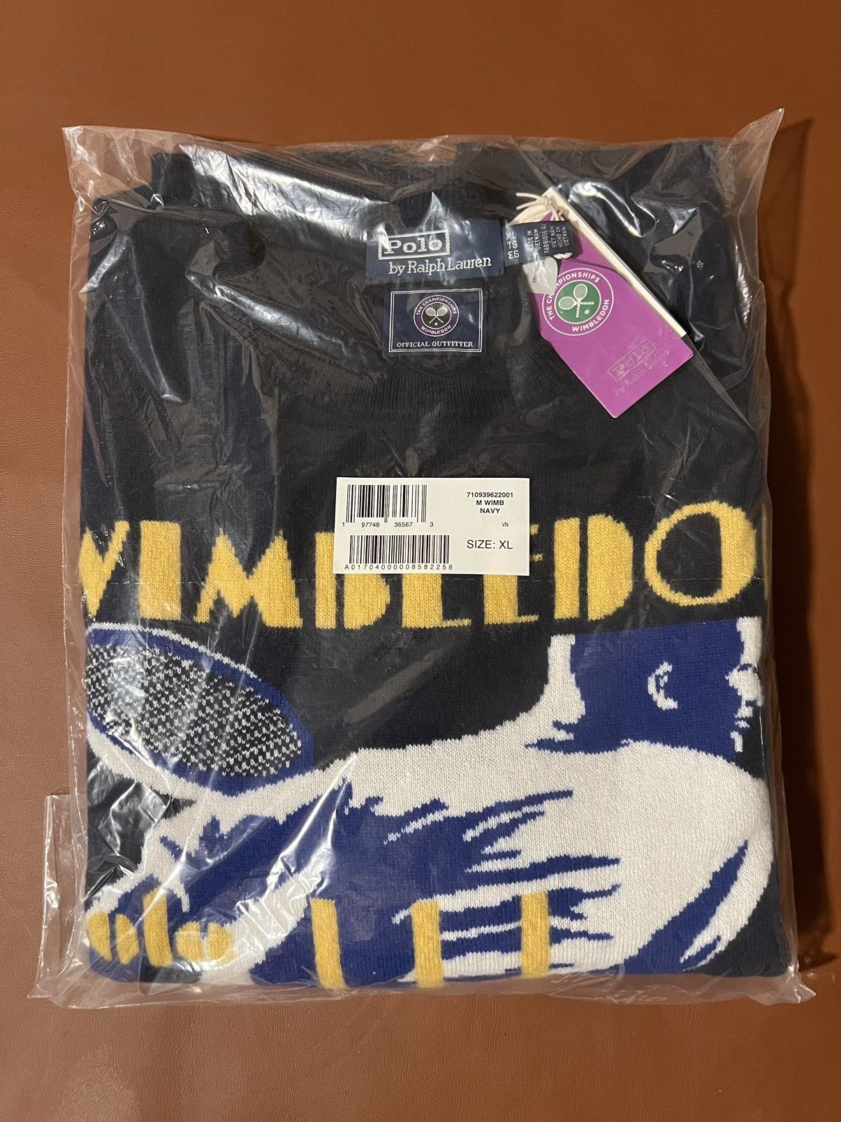 Polo Ralph Lauren Polo Ralph Lauren Wimbledon Cashmere Graphic Sweater Navy XL Size US XL / EU 56 / 4 - 9 Thumbnail