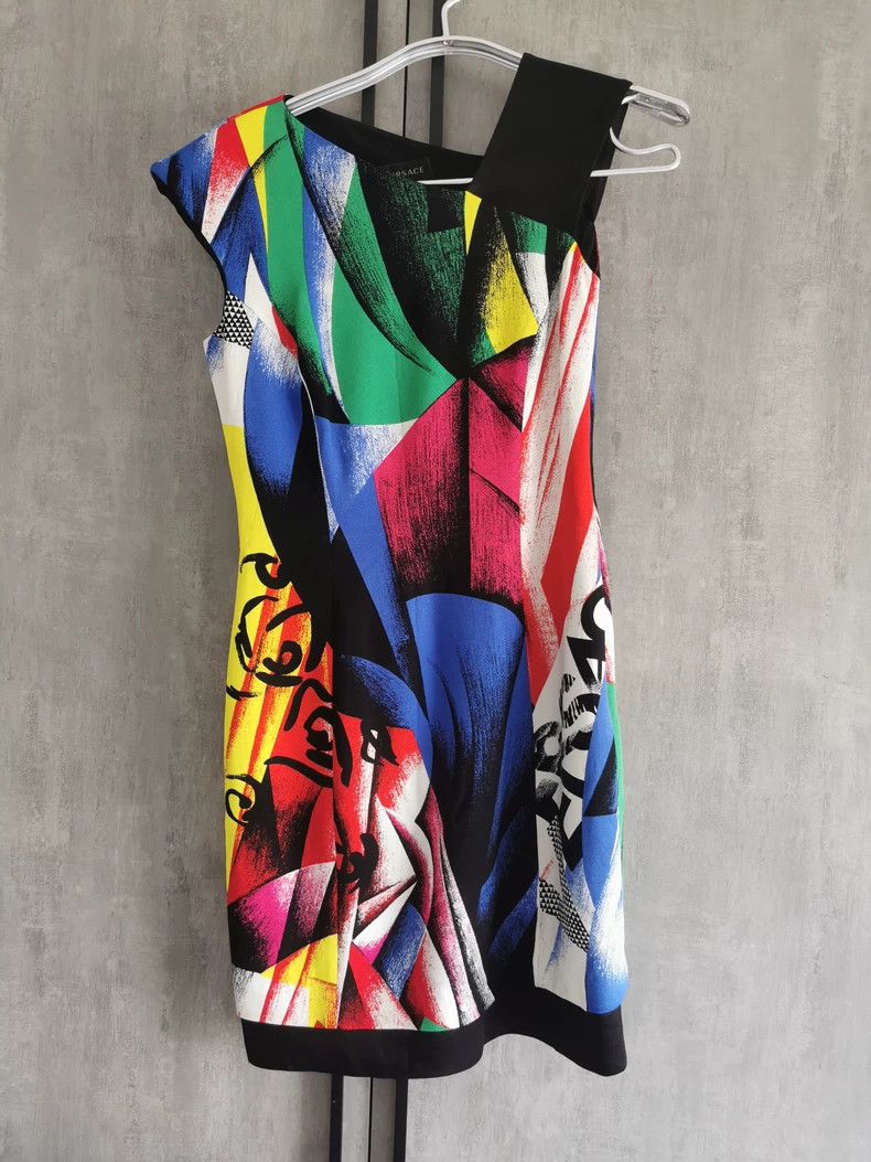Versace Versace Genuine color-blocked sleeveless dress Size S / US 4 / IT 40 - 1 Thumbnail