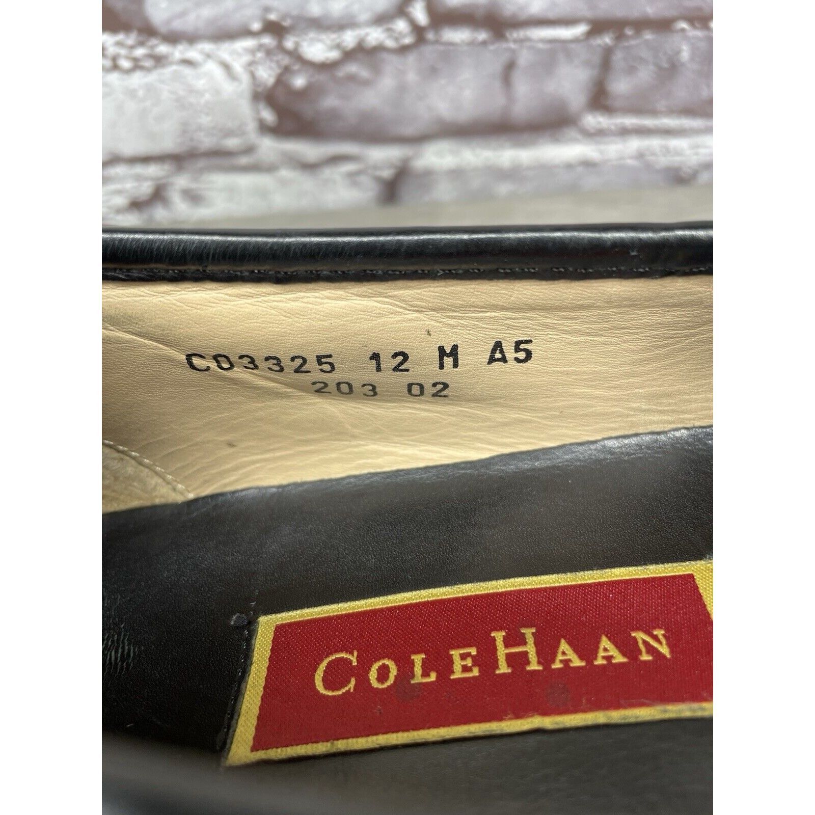 Cole Haan Cole Haan Black Leather Basket Weave Penny Loafers Dress Sho Size US 12 / EU 45 - 8 Thumbnail