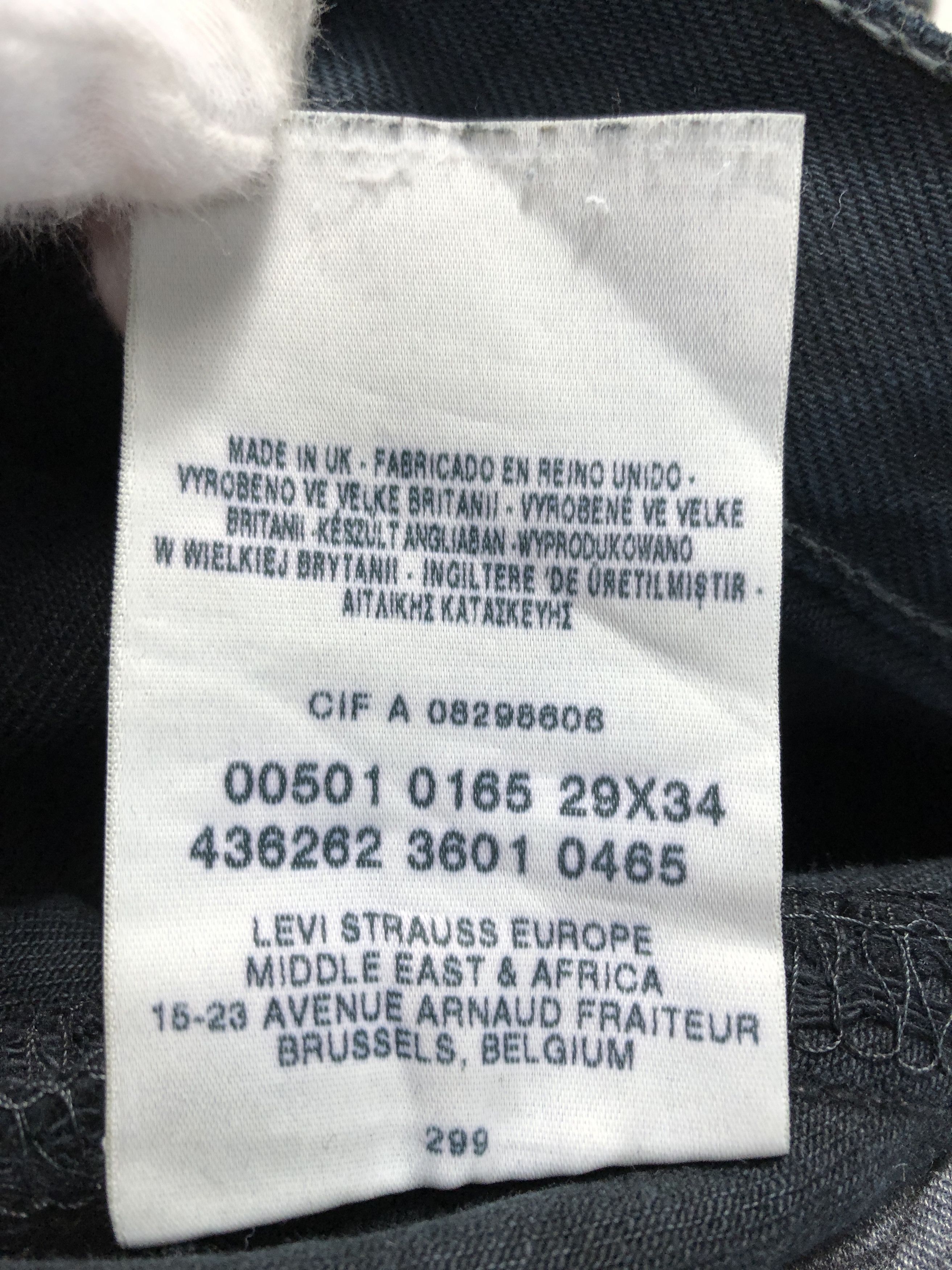 Levi's Levis 501 black denim pants 27-2-18 256 Size US 28 / EU 44 - 4 Thumbnail
