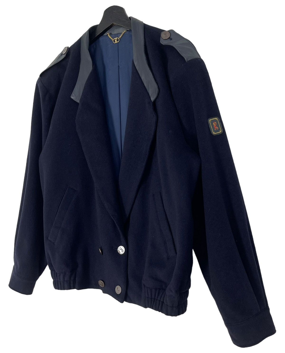 80s Vintage Roberta di Camerino Wool Leather Jacket