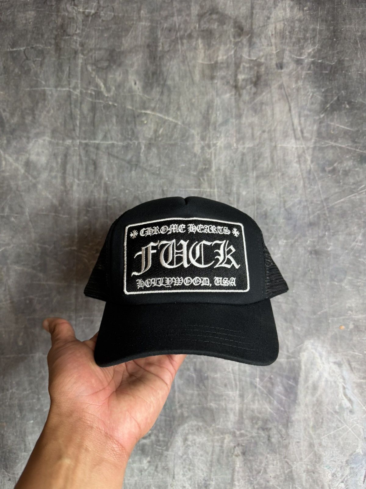 Chrome Hearts Chrome Hearts Hollywood Fuck Trucker Hat Size ONE SIZE - 1 Thumbnail