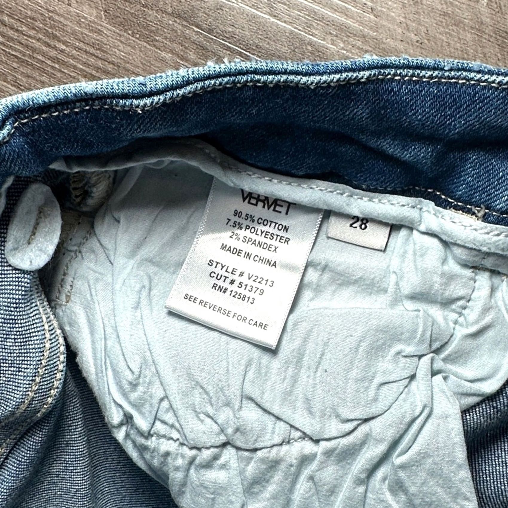 Vintage Vervet VERVET BY FLYING MONKEY Midnight in Paris Crop Raw Hem Jeans - 28 Women Blue 28 Cropped Jeans Womens 28 Size 28" / US 6 / IT 42 - 7 Thumbnail