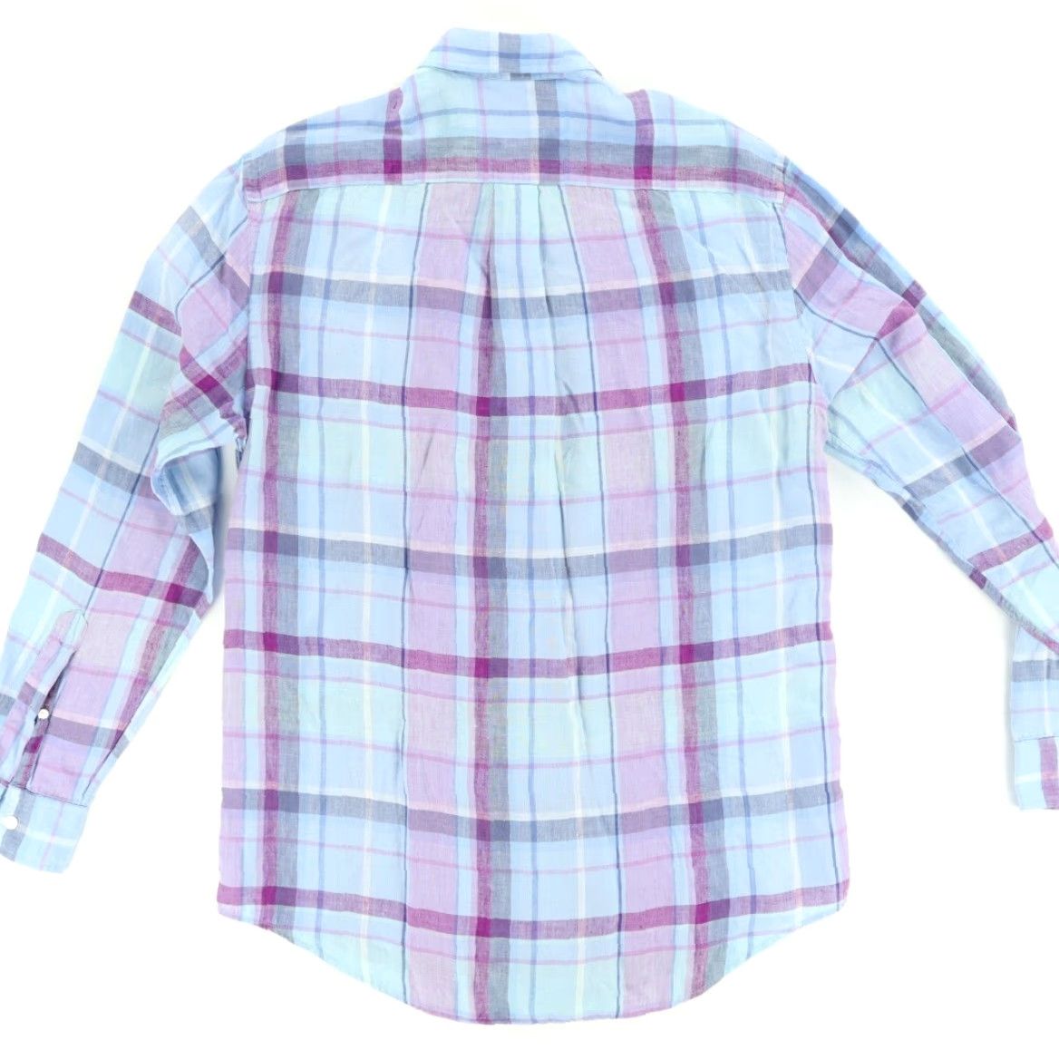 Vineyard Vines Vineyard Vines Classic Murray Linen Plaid Long Sleeve Button Down Shirt M Mens Size US M / EU 48-50 / 2 - 4 Thumbnail
