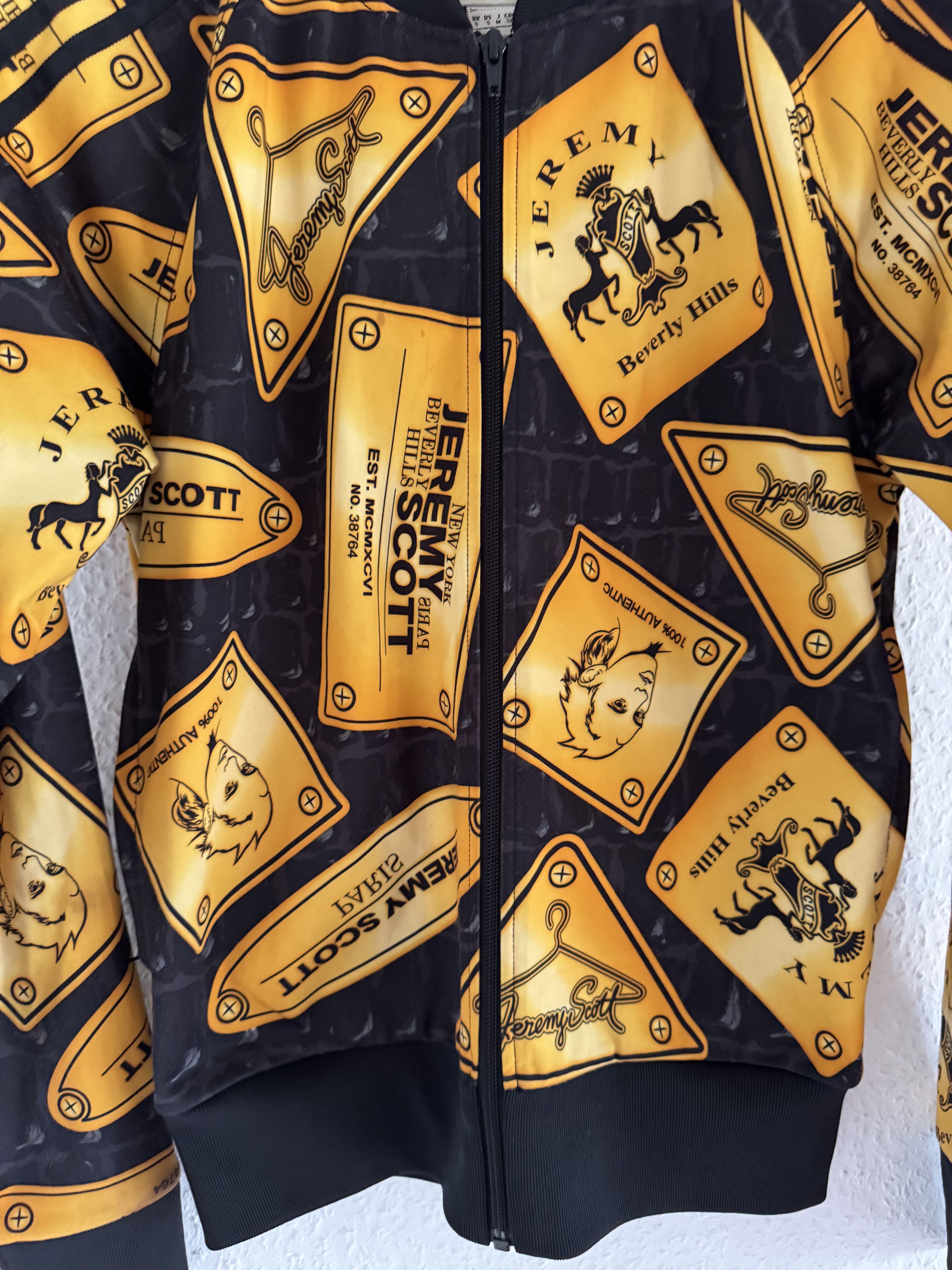 Adidas × Jeremy Scott Gold Plaque Print Track Jacket Size US S / EU 44-46 / 1 - 8 Thumbnail