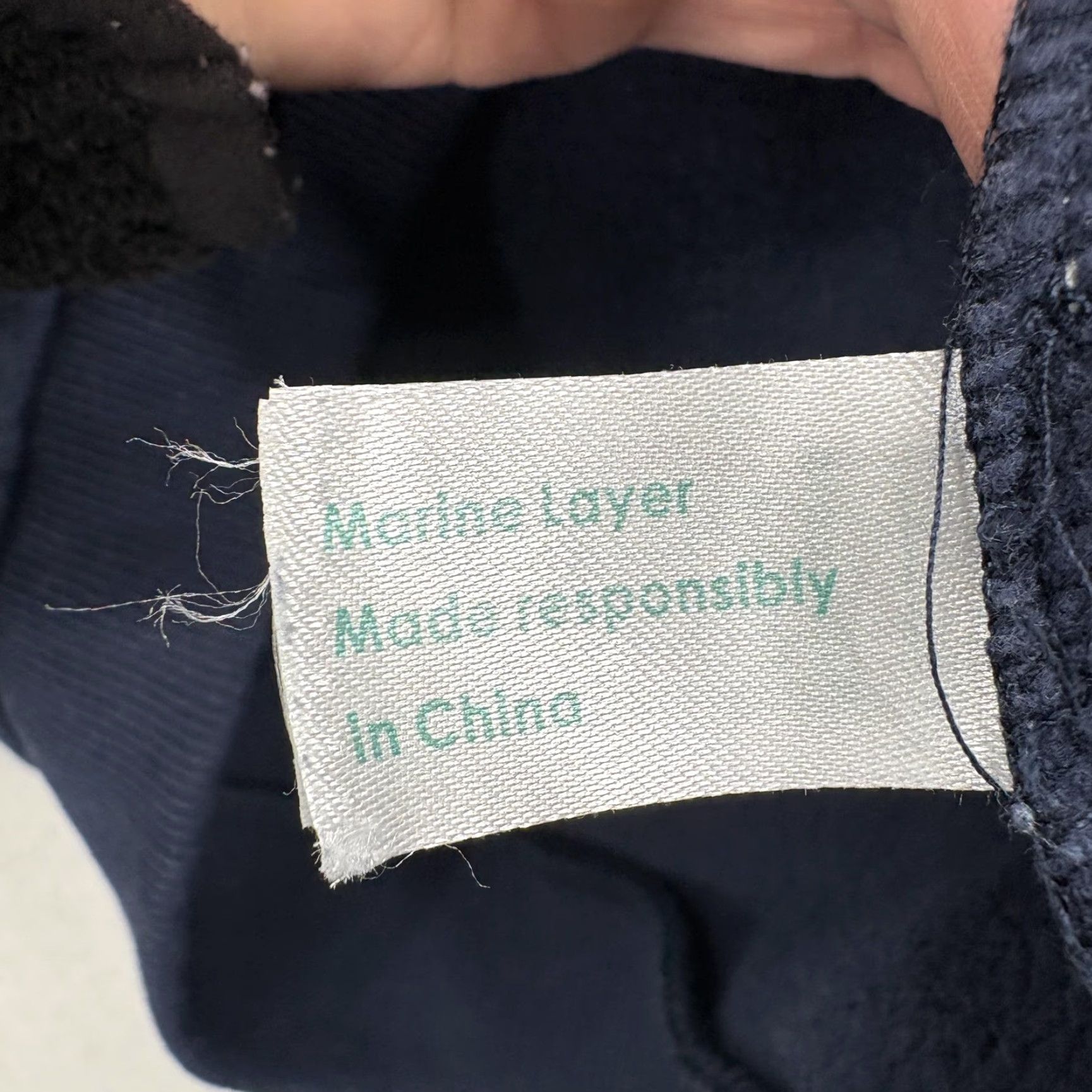Marine Layer Marine Layer Blue Tipped Textured Crew Sweater Womens XS Fleece Outdoors Travel Size XS / US 0-2 / IT 36-38 - 5 Thumbnail