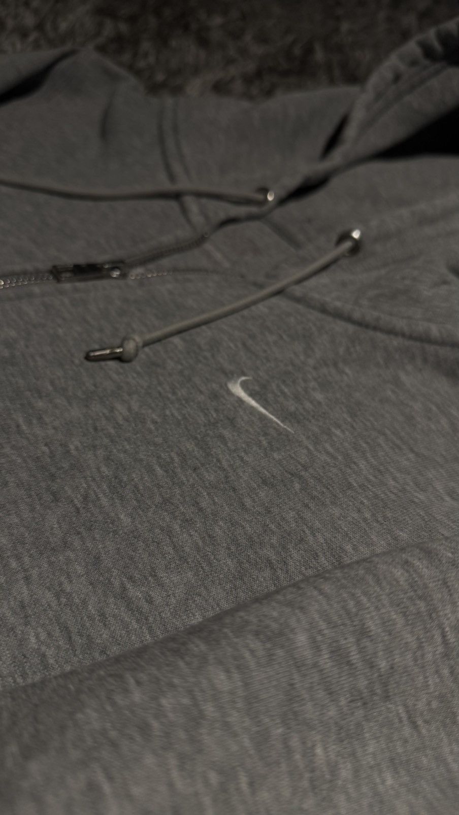 Nike Nike Heather Grey Full-Zip Hoodie Size US M / EU 48-50 / 2 - 2 Thumbnail