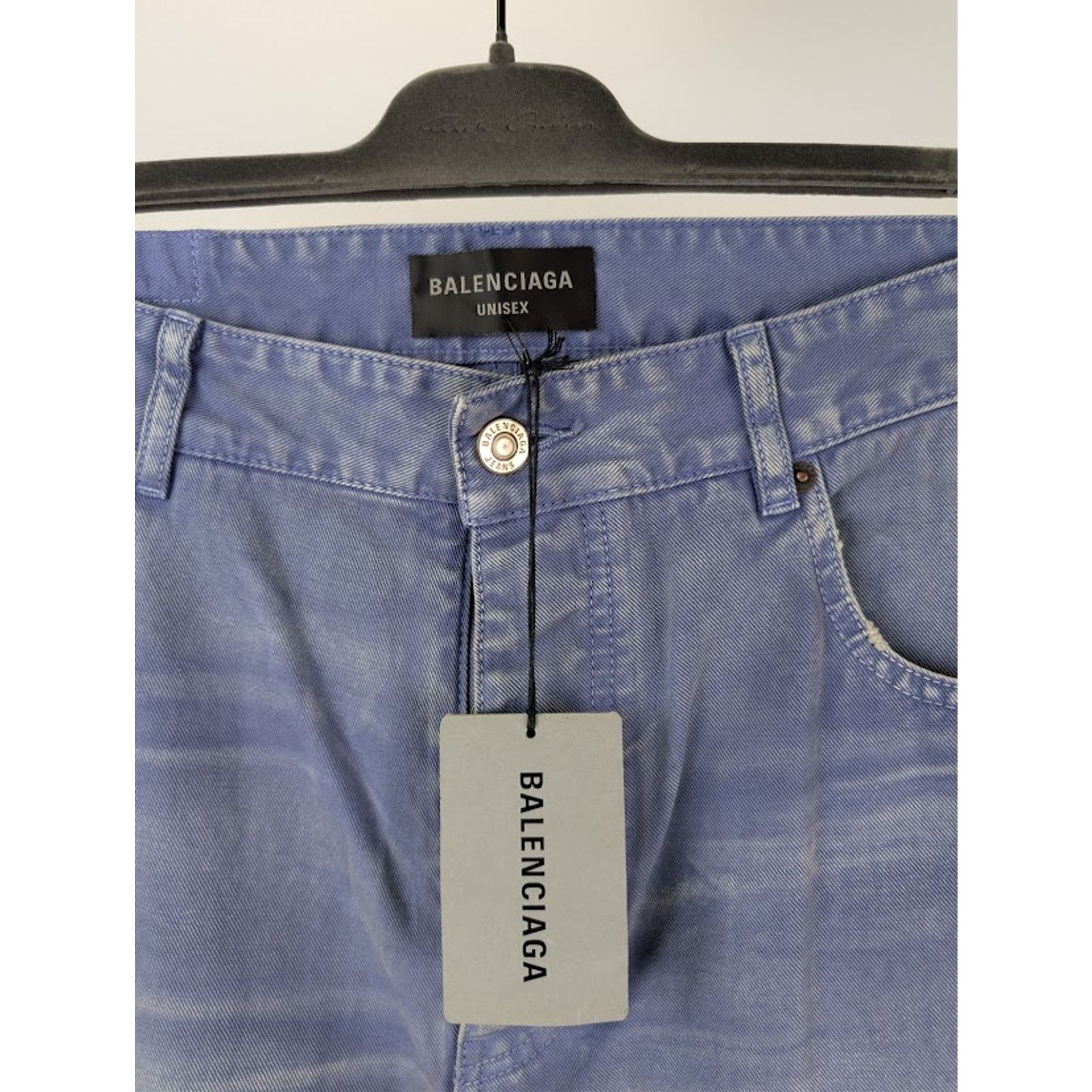 Balenciaga o1rshd1 Unisex Loose fit Jeans in Workwear Purple Size US 36 / EU 52 - 7 Thumbnail