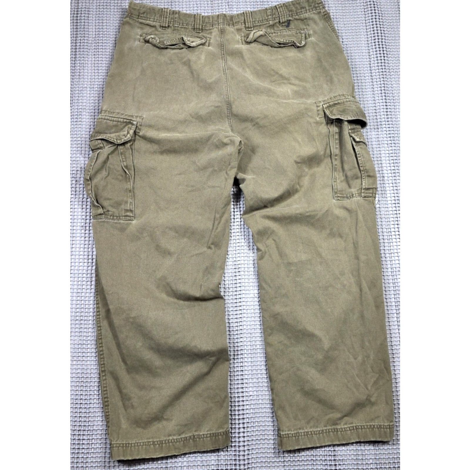 Nautica VINTAGE Nautica Pants 38x30 Cargo Wide-Leg Canvas Olive Green 90s Army Grunge Hip Hop Club Clip... Size US 38 / EU 54 - 5 Thumbnail