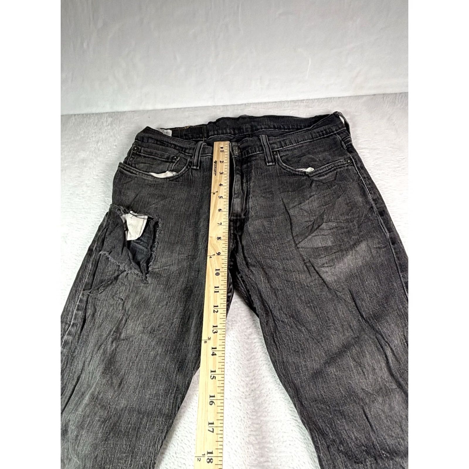 Levi's Levi's 514 Jeans Slim Straight 32x30 Gray Denim 5-Pocket Logo Button Vintage: No Mens Size US 32 / EU 48 - 3 Thumbnail