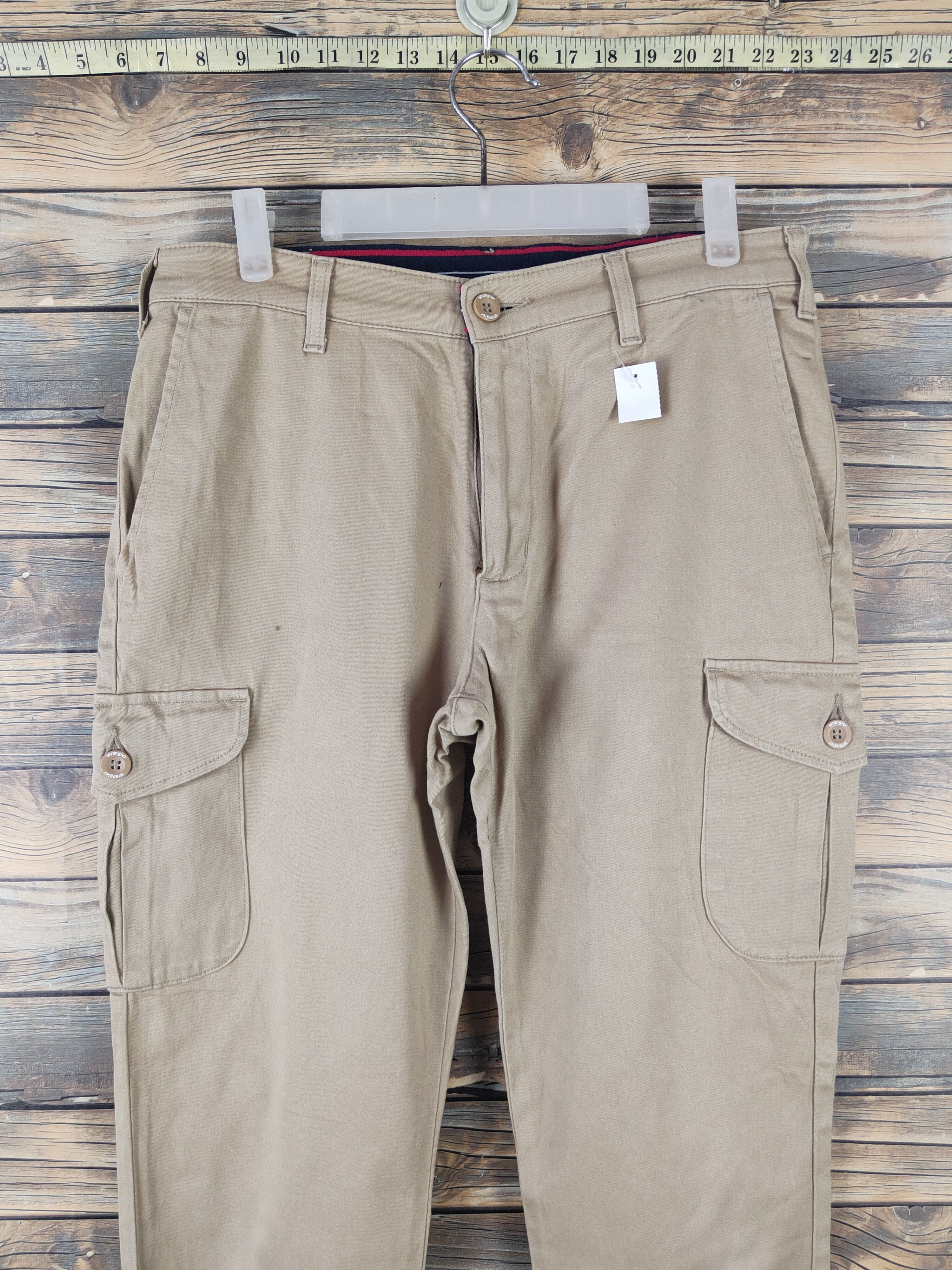 Japanese Brand DL Wrangler Beige Multipocket Cargo Pants #2115 Size US 30 / EU 46 - 2 Thumbnail
