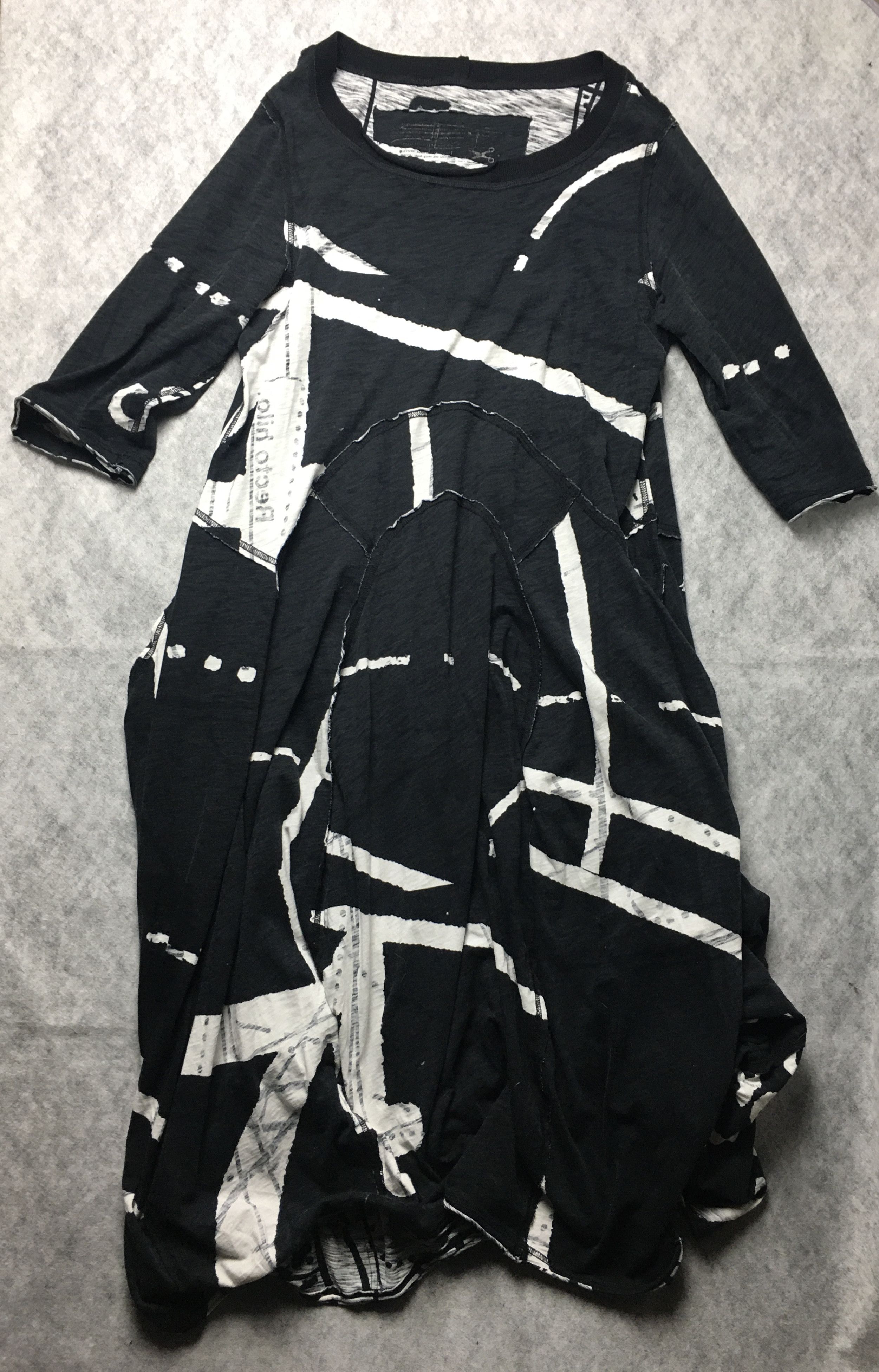 Rundholz Rundholz Avant-Garde Print Cotton Dress Size M / US 6-8 / IT 42-44 - 6 Thumbnail