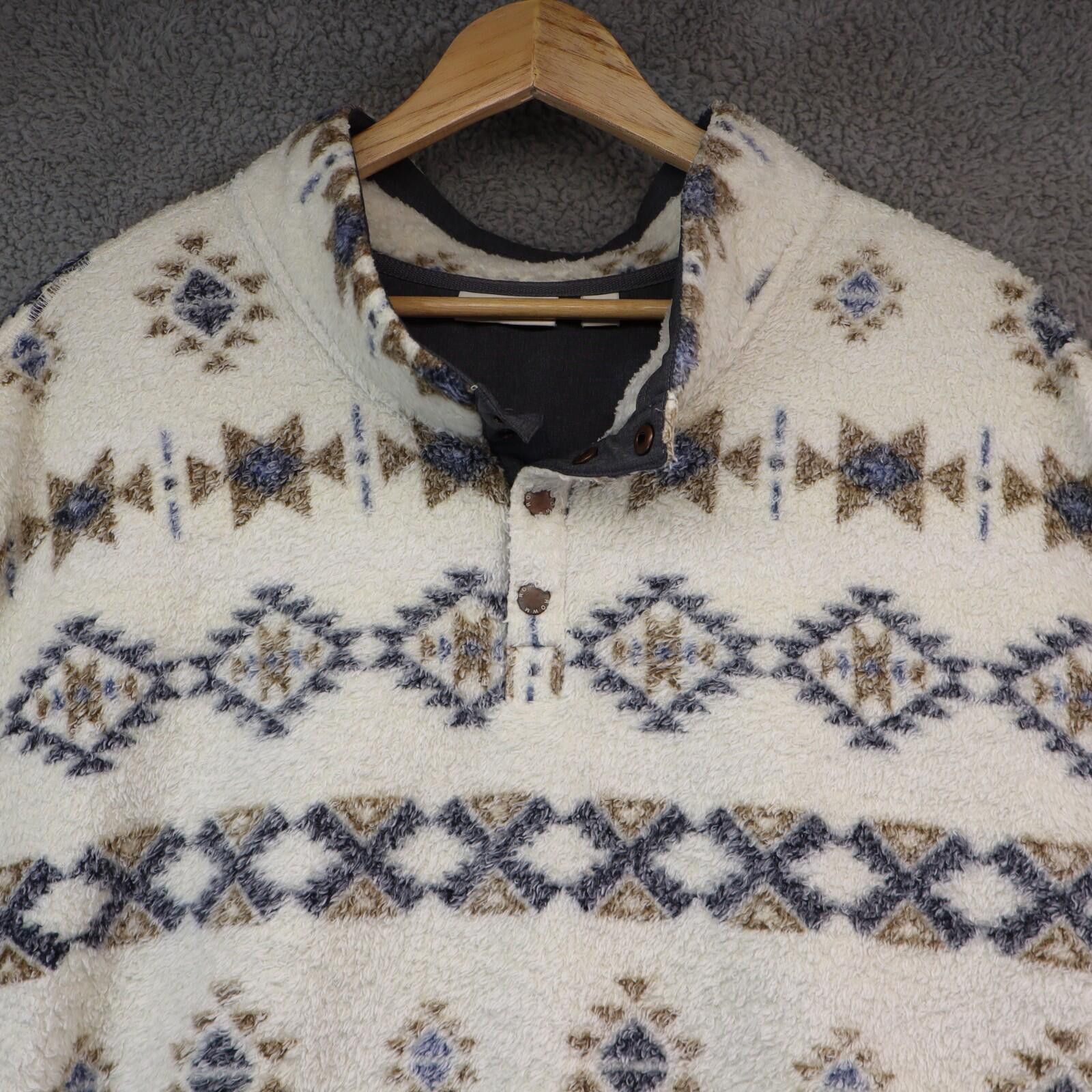 The Row Men 3XT Aztec Sweatshirt 1/4 Snap Lodge Ski Mountain ROWM Size US XXL / EU 58 / 5 - 2 Thumbnail