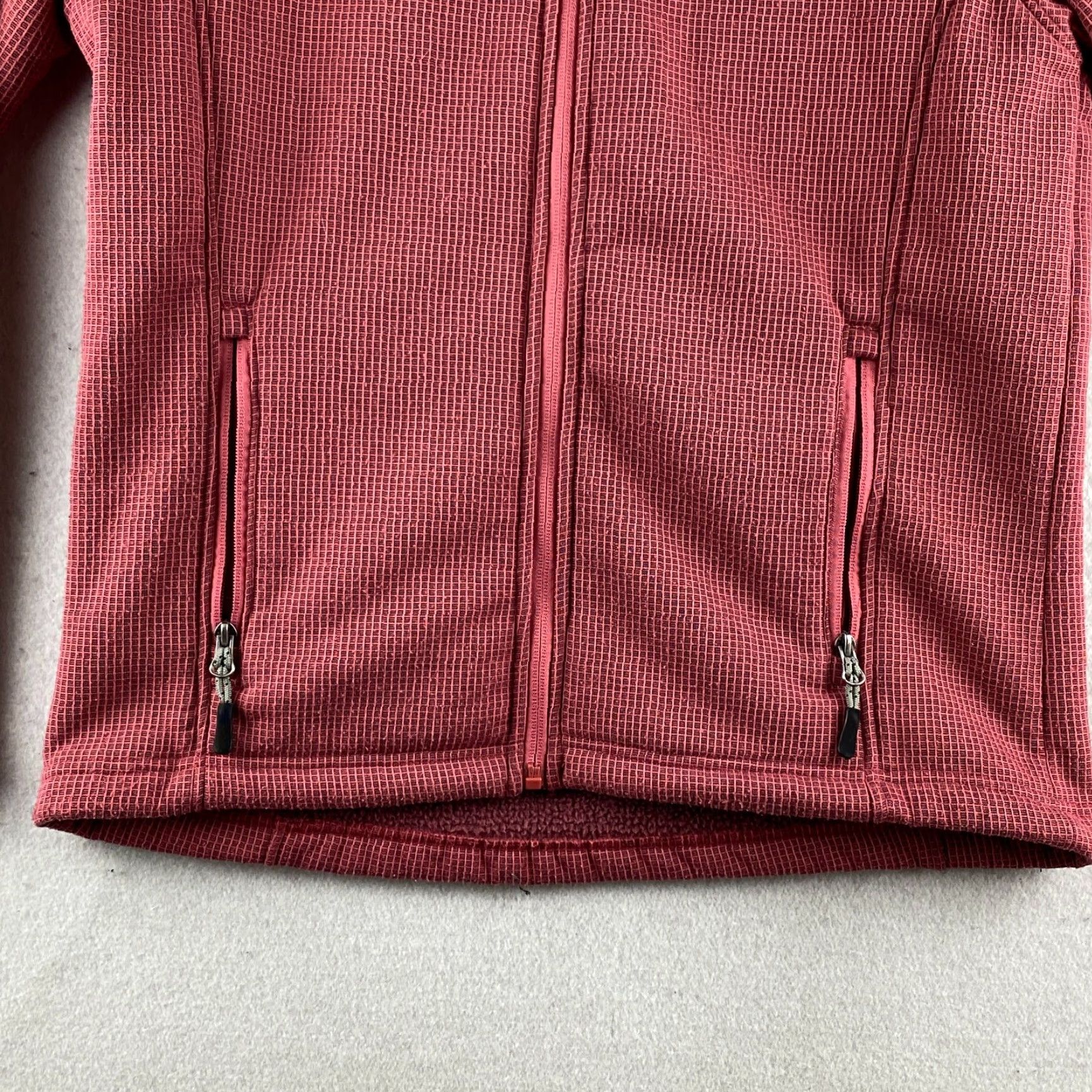 Vintage 10,000 ft Above Sea Level Red Full Zip Sweater Women M Medium Check Pattern Fleece High Collar Size M / US 6-8 / IT 42-44 - 3 Thumbnail