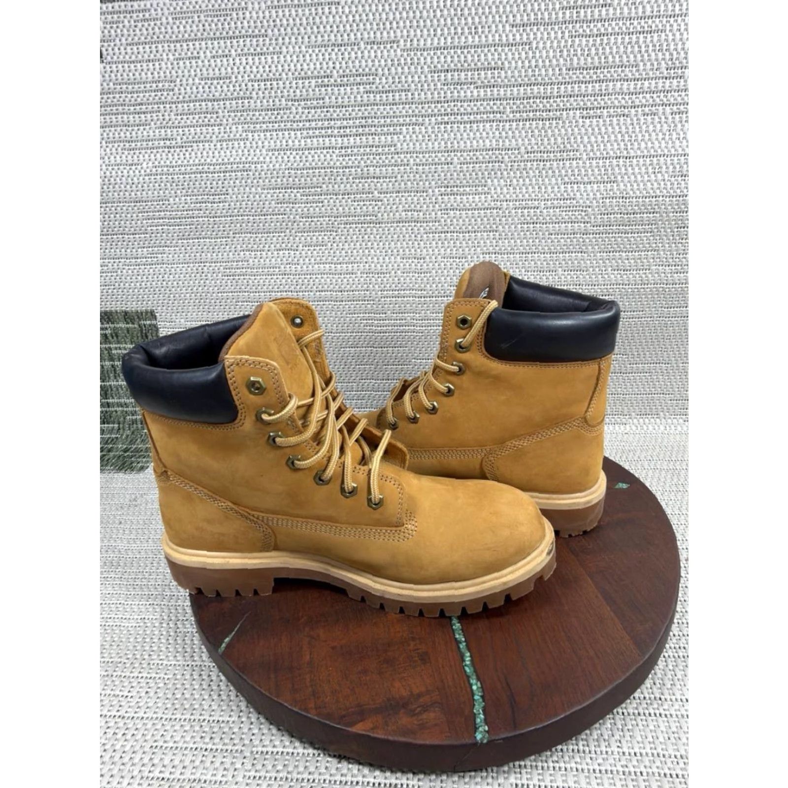 Timberland Pro Direct Attach 6 Boot Women Beige Nubuck Weatherproof Slip Resistant Work WB