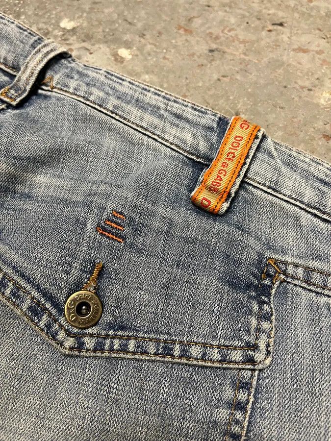 Dolce & Gabbana × Vintage SS2006 Dolce Gabbana Blue Distressed Denim Jeans Size US 32 / EU 48 - 7 Thumbnail