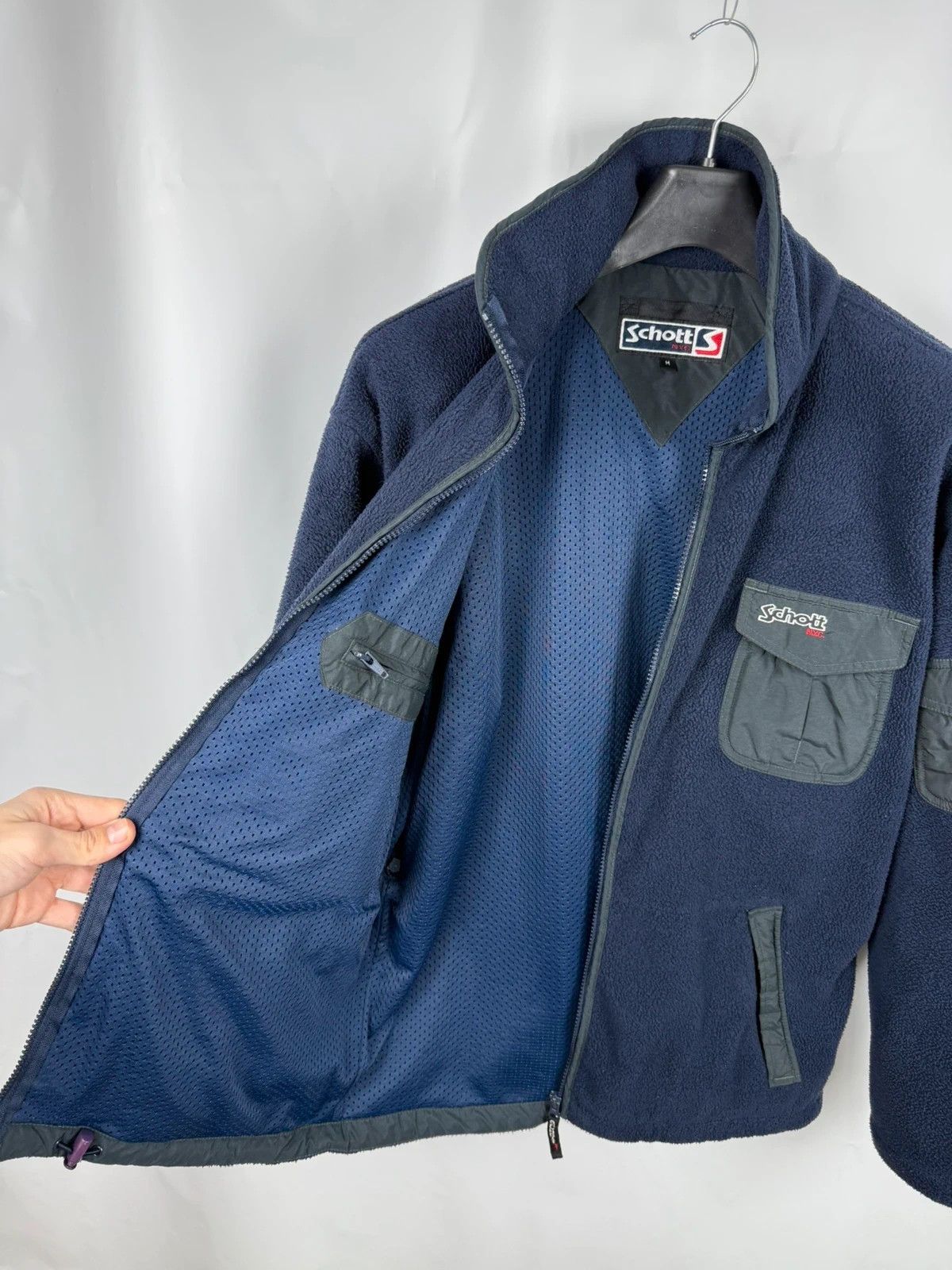 Schott Schott Nyc Vintage Fleece Jacket Men size M Size US M / EU 48-50 / 2 - 14 Thumbnail
