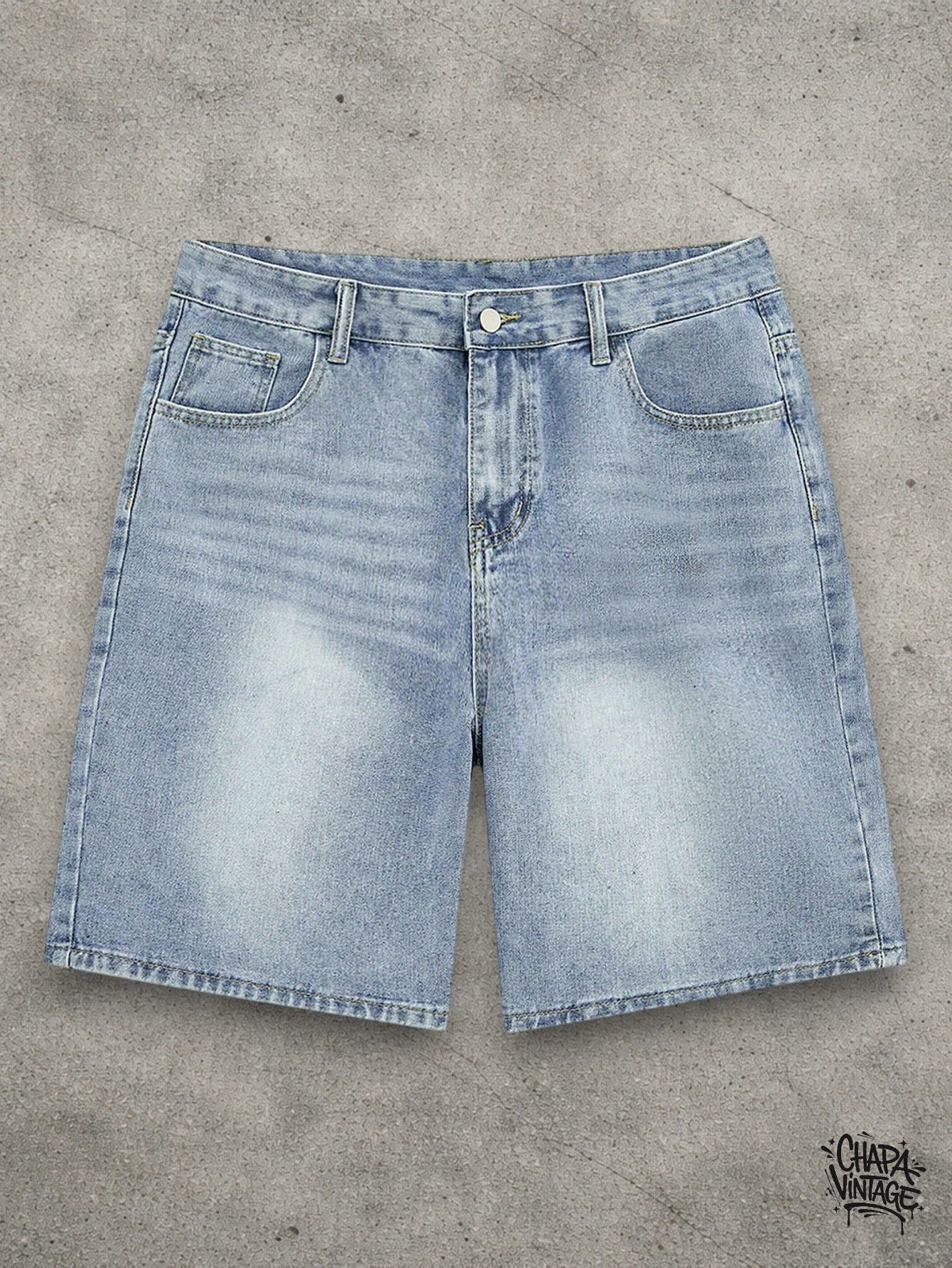 Vintage Washed denim shorts Size US 32 / EU 48 - 2 Thumbnail