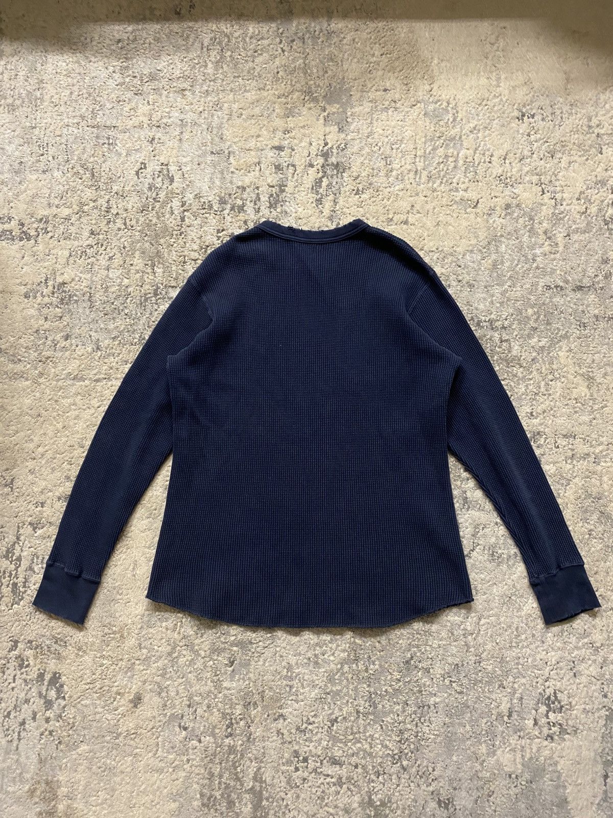 Ron Herman Distressed Navy Waffle Knit Thermal Size US L / EU 52-54 / 3 - 5 Thumbnail