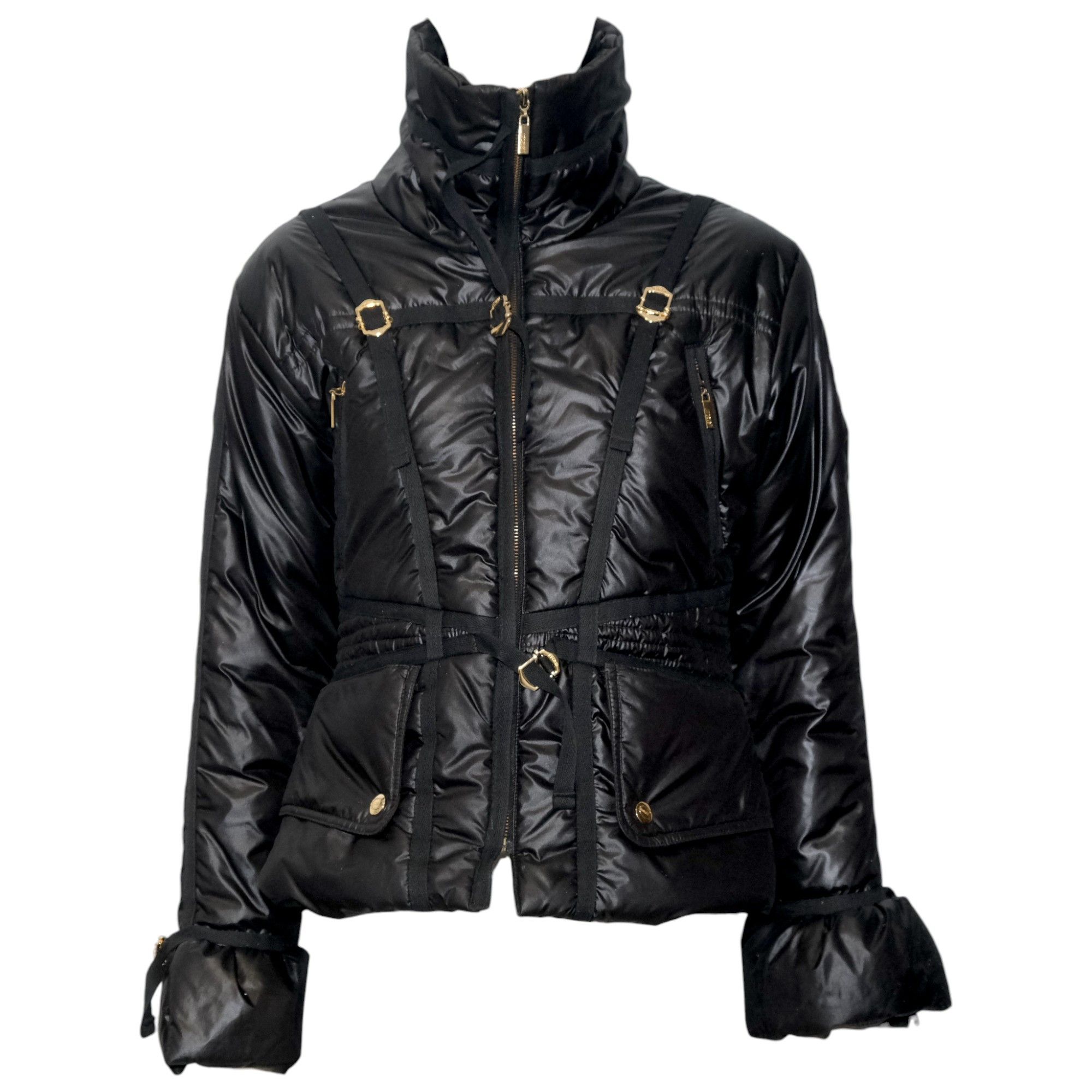 Roberto Cavalli Just Cavalli Y2K Bondage Parachute Puffer Size M / US 6-8 / IT 42-44 - 2 Thumbnail