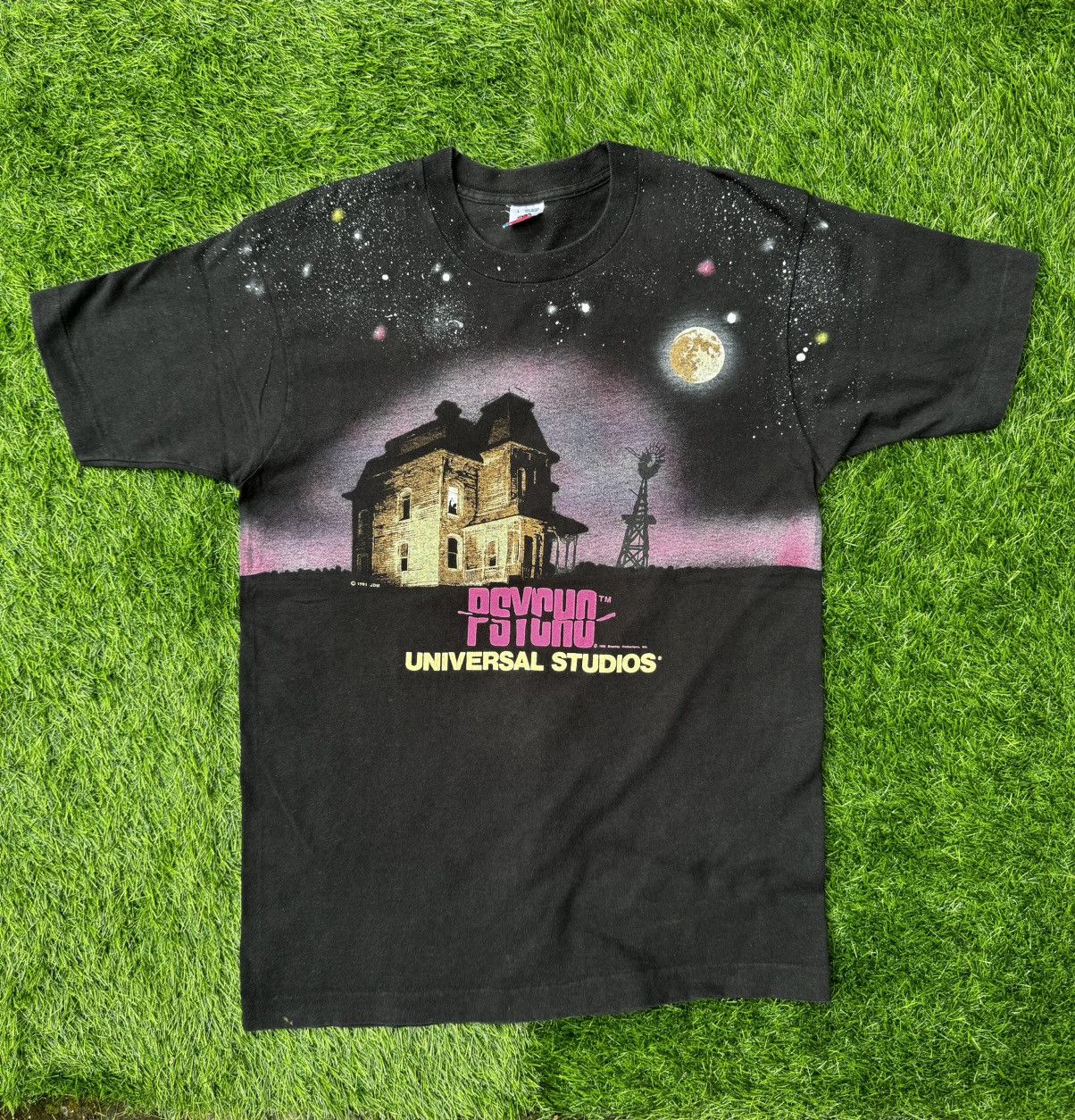 image of Psycho 1960 Vintage Movie T-Shirt in Black, Men's (Size Large)