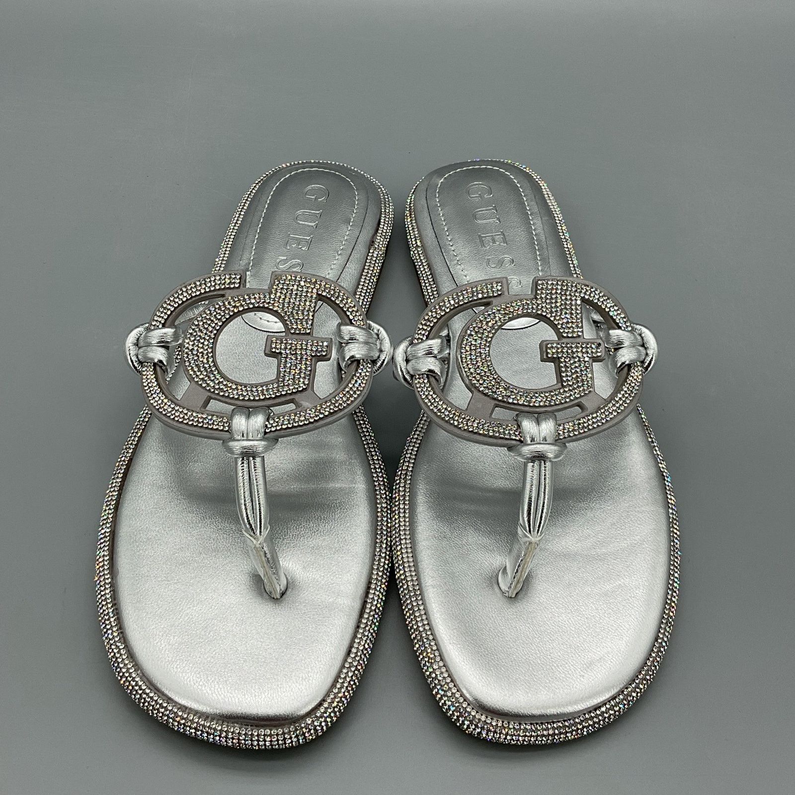 Guess NEW Guess Women’s Saima G Cutout Sandals Silver Size 7M Size US 7 / IT 37 - 3 Thumbnail