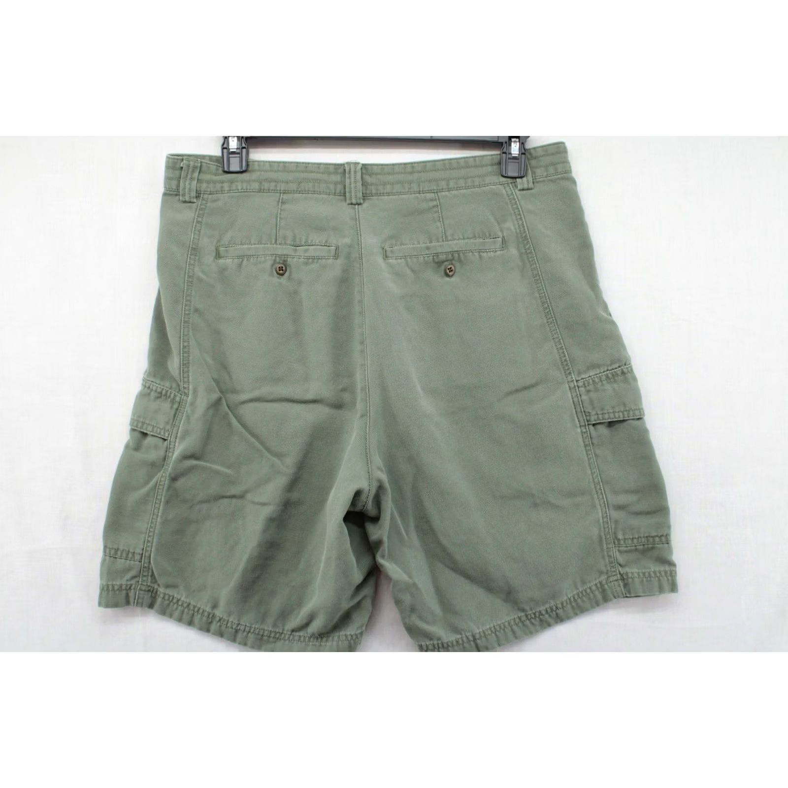 Tommy Bahama VINTAGE Tommy Bahama Cargo Shorts Mens 36 Green Relaxed Cotton Canvas 13 Inseam Pockets Cargo Beach Preppy 90s Mens Size US 36 / EU 52 - 2 Thumbnail