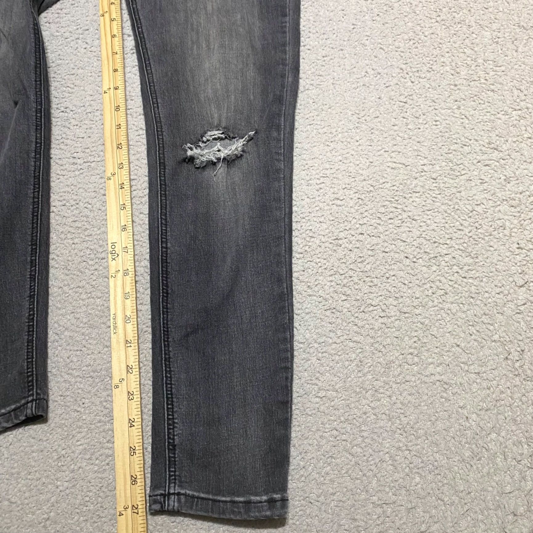 Vintage Kensie Jeans Jeans Gray Medium Wash Mid Rise Ankle Distress 6 Regular Denim Pants Women’s Shirt? Size 28" / US 6 / IT 42 - 6 Thumbnail