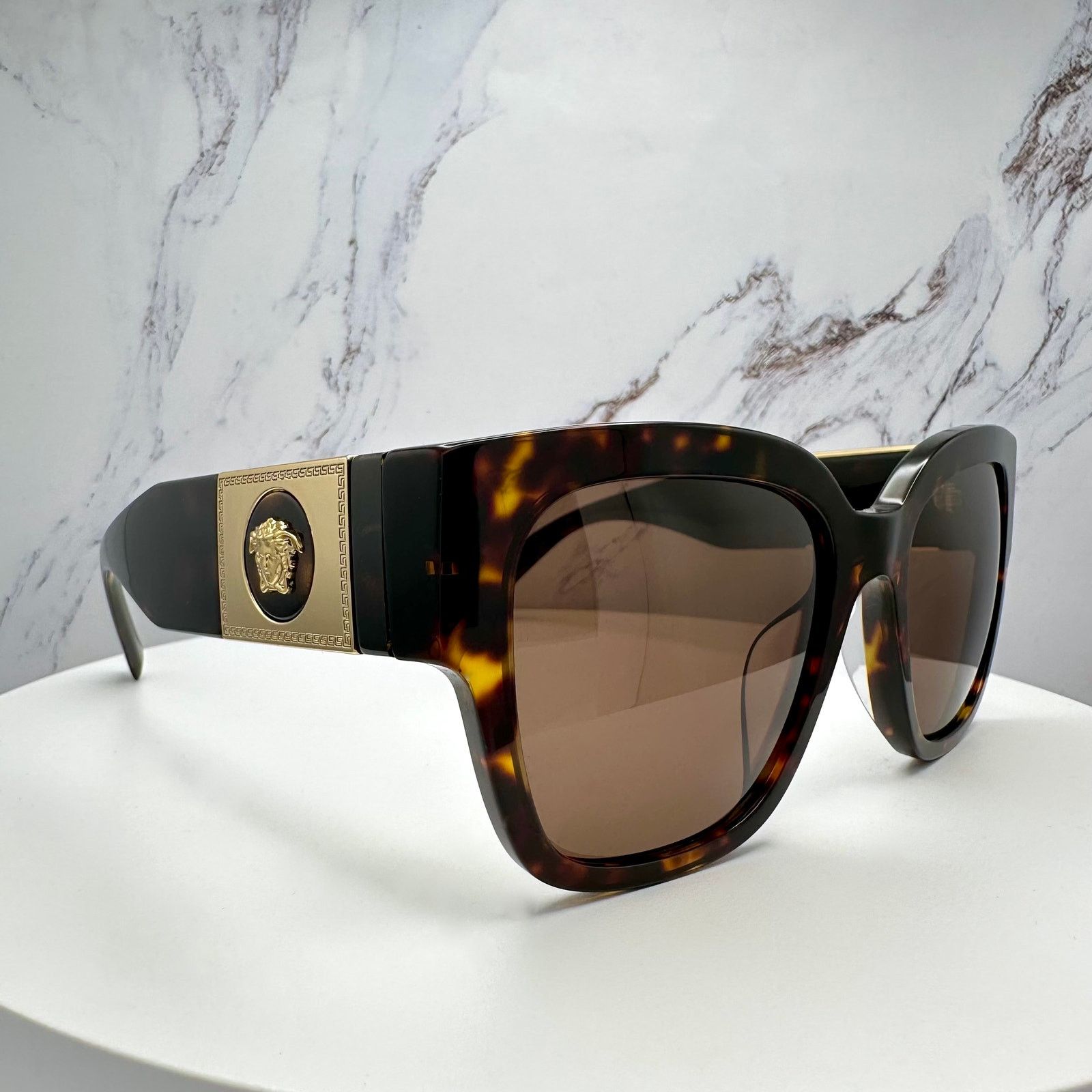 Versace NEW VERSACE Sunglasses Brown Black Tortoise Gold Medusa Size ONE SIZE - 21 Thumbnail