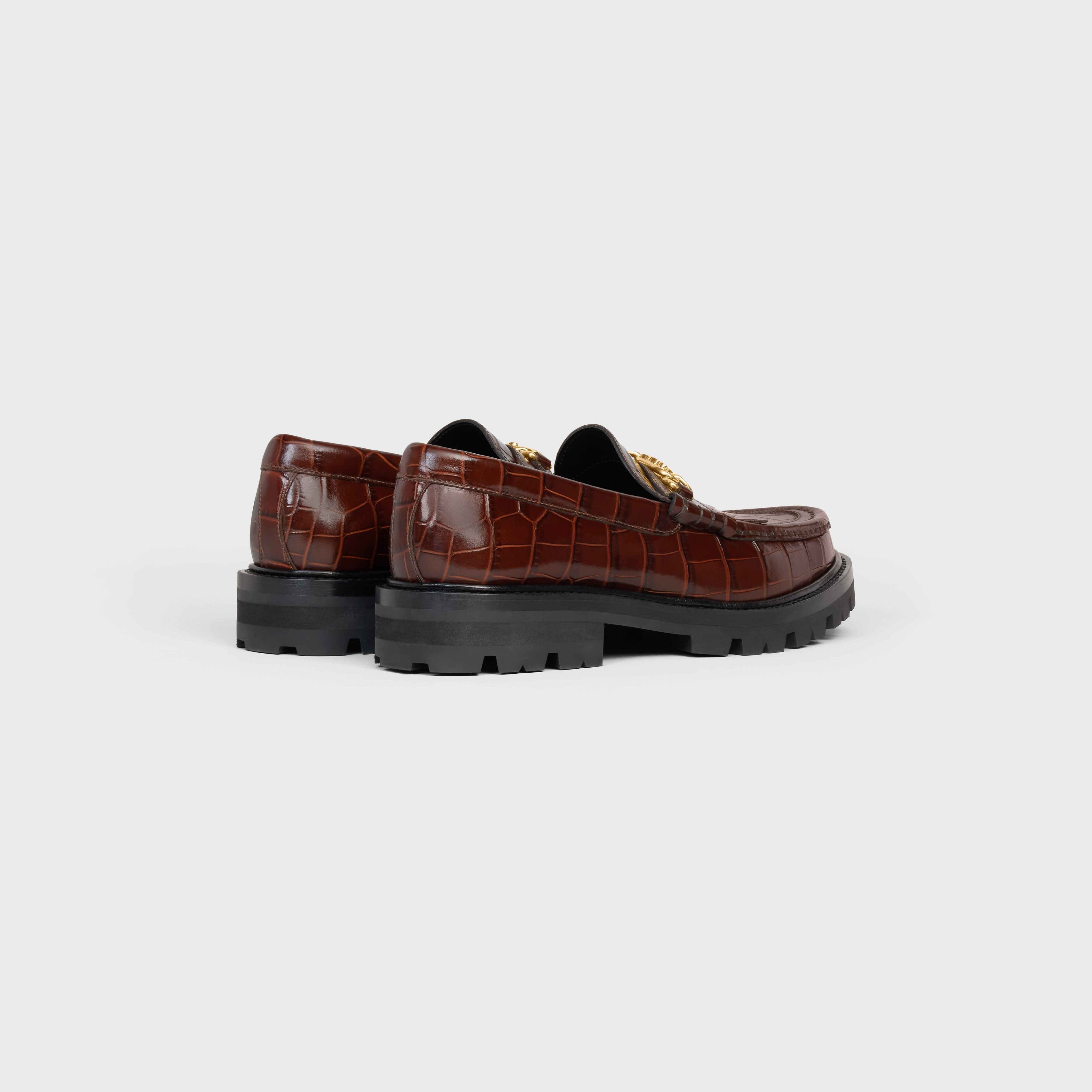Celine o1bcso1str0724 Chunky Loafer Triomphe Crocodile Stamped Size US 6 / IT 36 - 3 Thumbnail