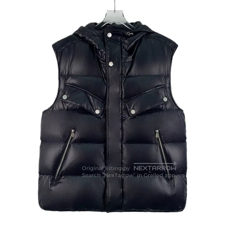 Hermes Hermes Black Cotton Hooded Single Breasted Sleeveless Down Size US L / EU 52-54 / 3 - 1 Thumbnail