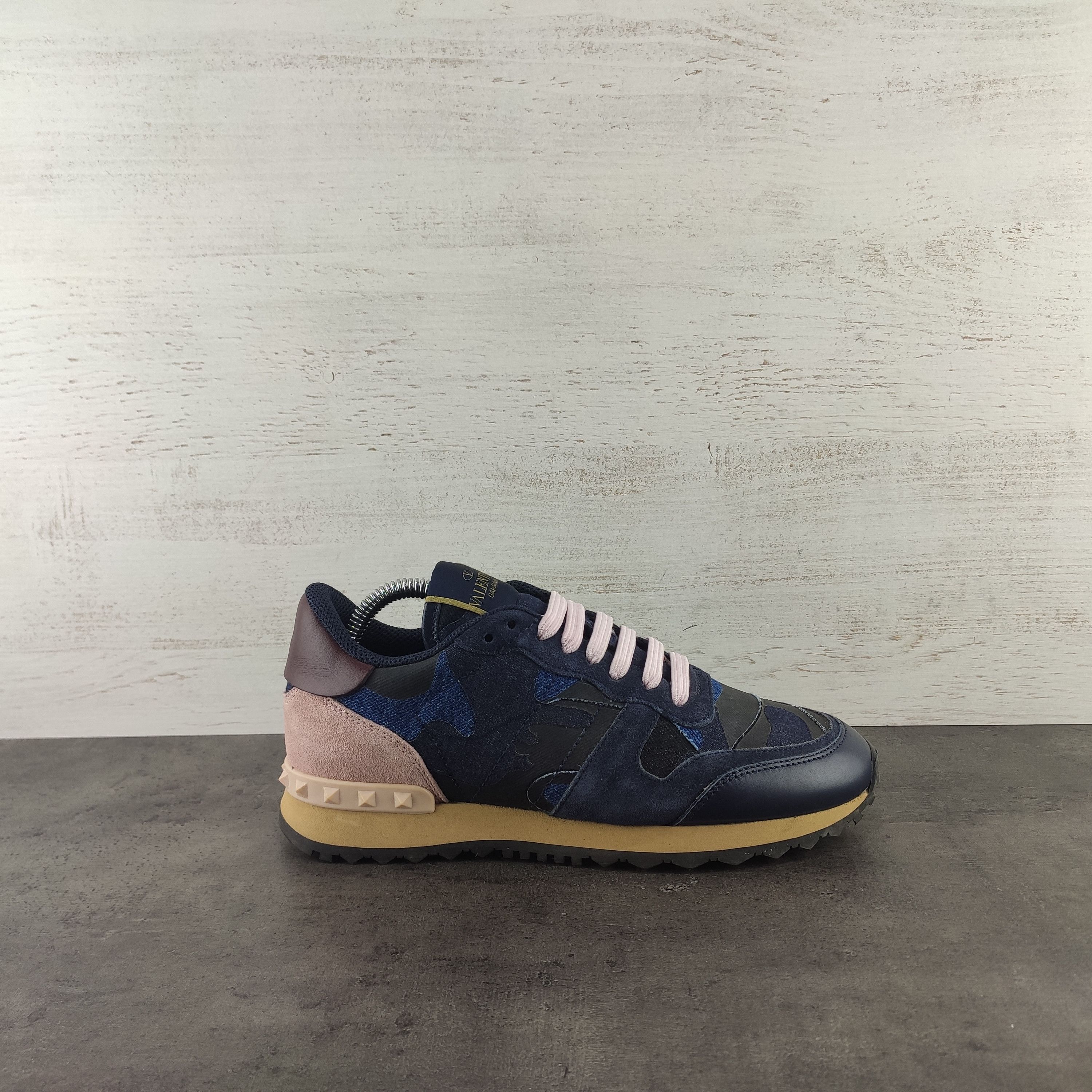 Valentino Garavani blue leather sneakers Sz 37