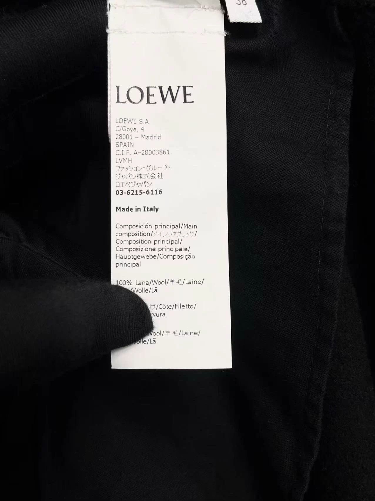 Loewe Loewe Black Oversized Embroidered Logo Knit Balloon Pants Size 26" / US 2 / IT 38 - 5 Thumbnail