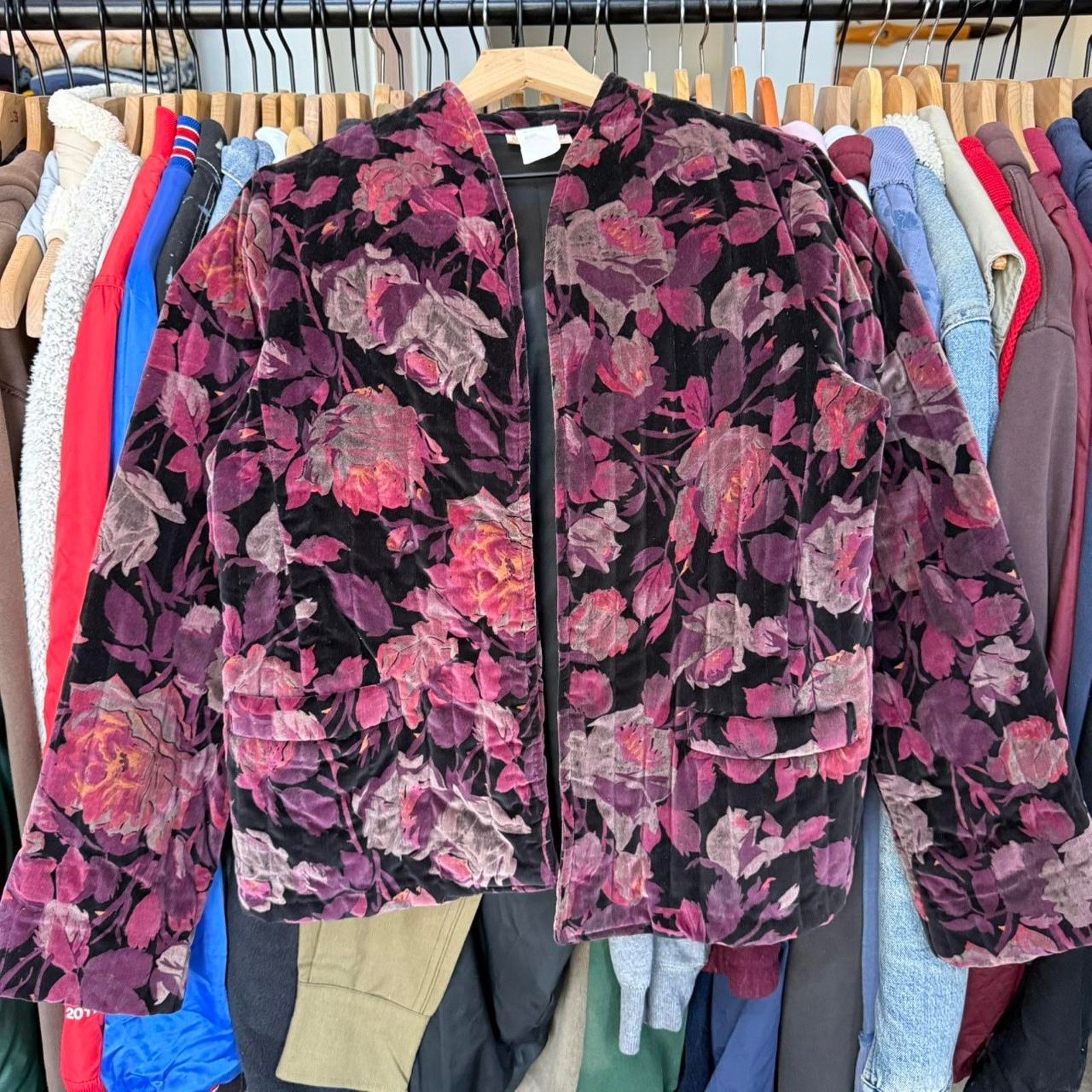 Other Vintage 90s Women's Soft Floral Jacket With Cute Design Size L / US 10 / IT 46 - 1 Thumbnail