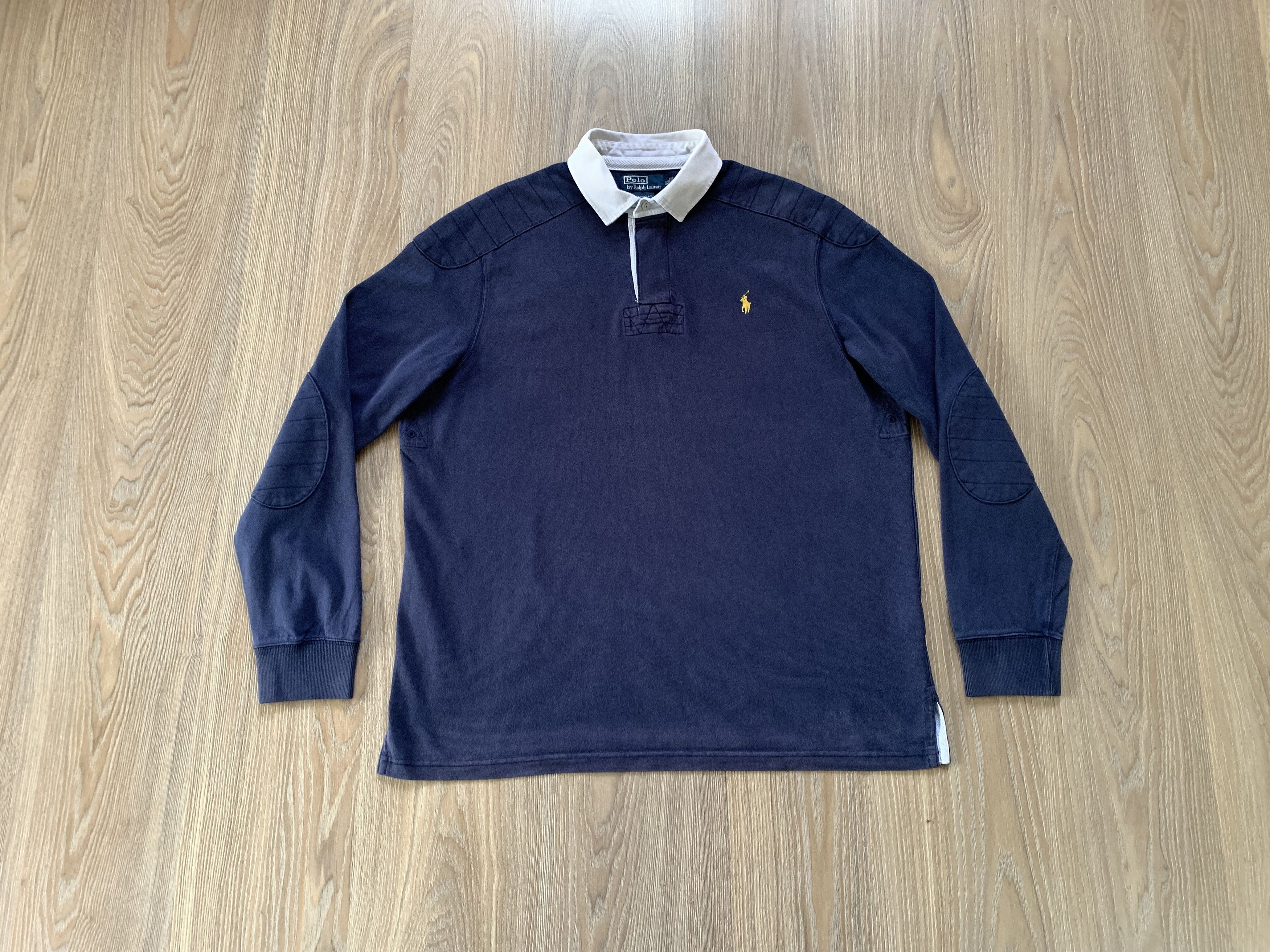 Polo Ralph Lauren Polo Ralph Lauren Custom Fit Vintage Long Sleeve Polo Size US XL / EU 56 / 4 - 11 Thumbnail