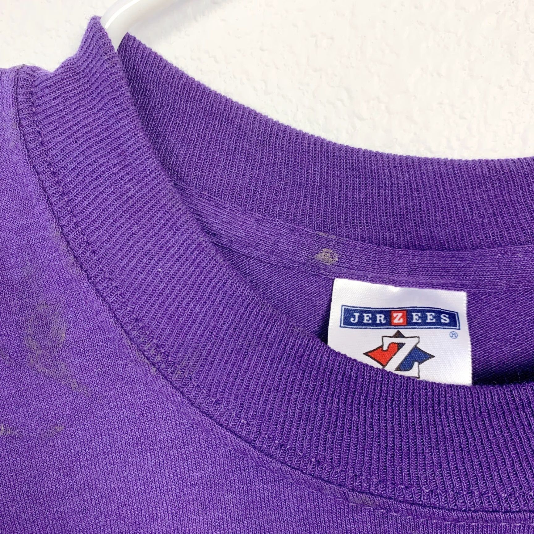 Jerzees VINTAGE(KSU) Kansas State University Wild West Catbackers Purple White Tee T-Shirt 2X B Size US XXL / EU 58 / 5 - 3 Thumbnail