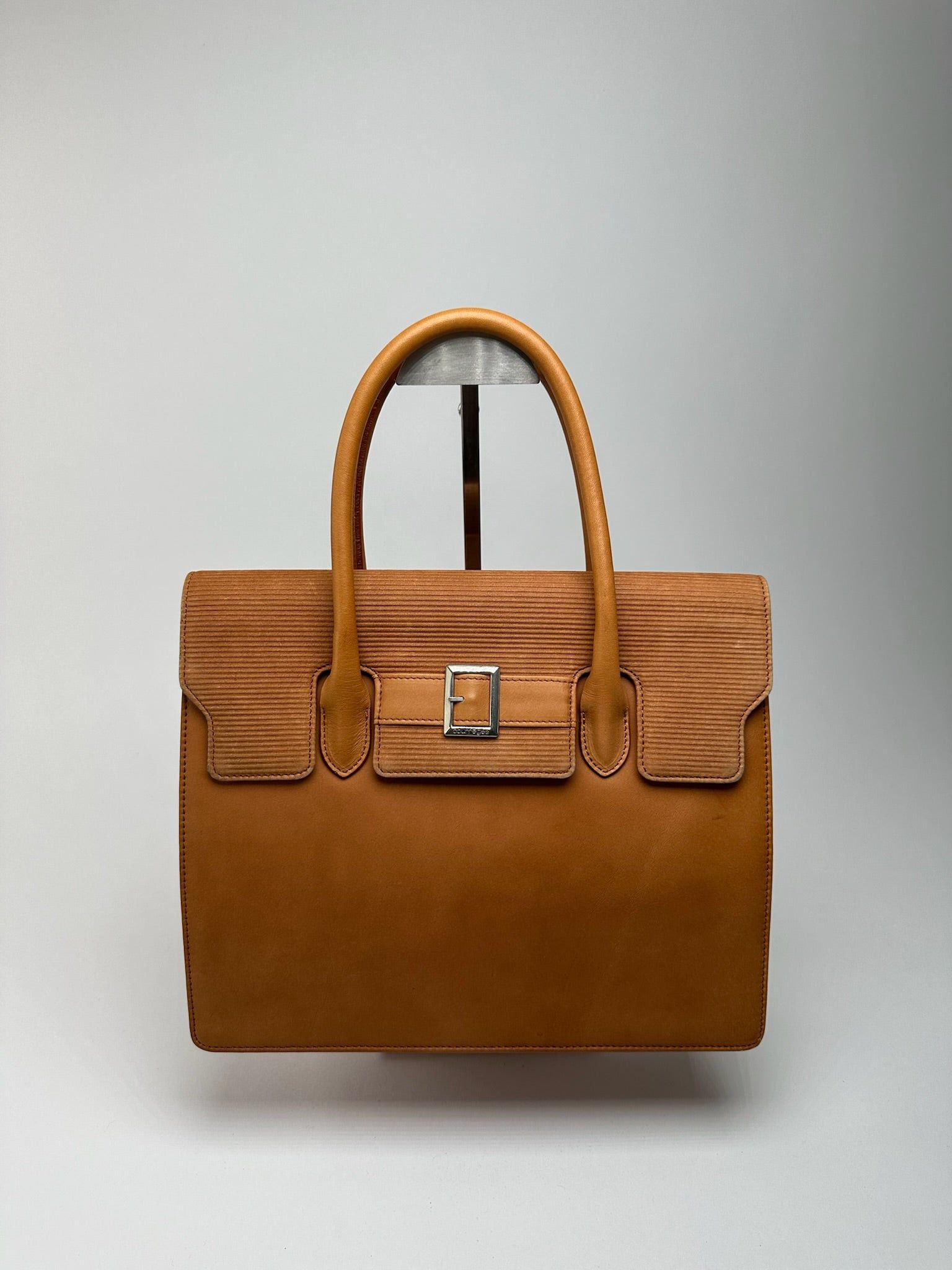 Courreges Vintage Leather Wool bag brown Size ONE SIZE - 1 Thumbnail