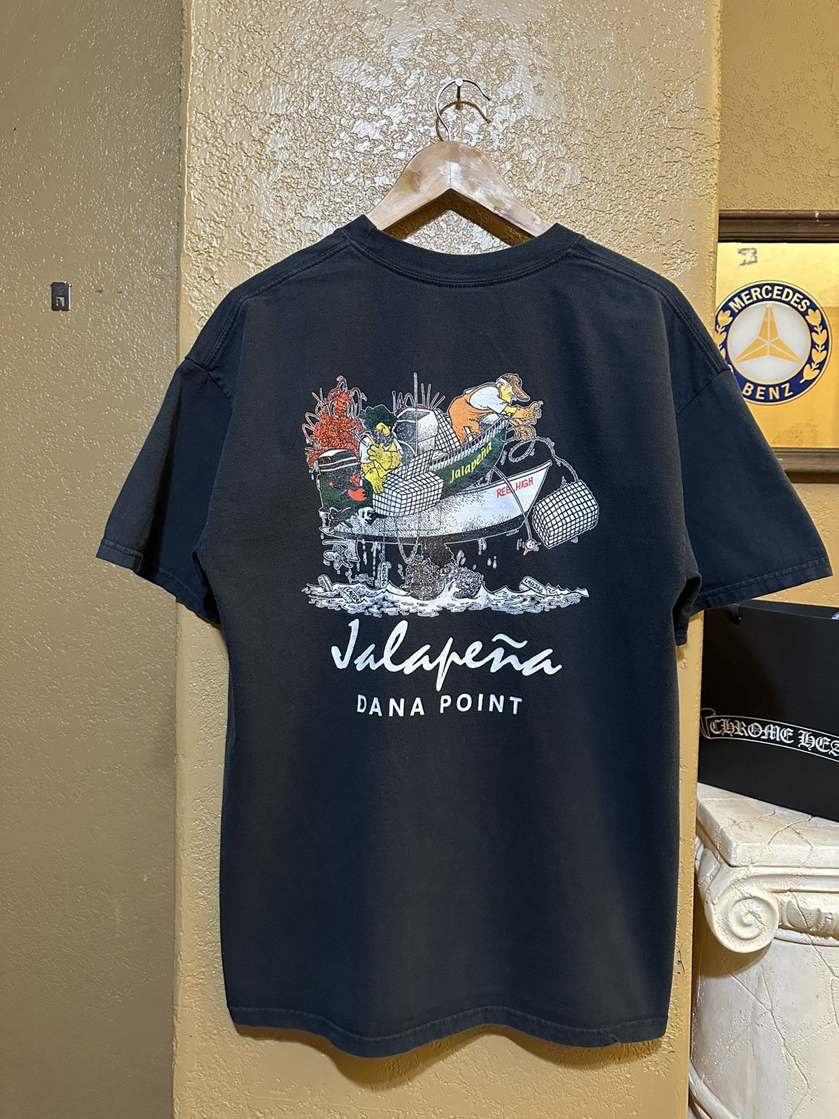 Vintage 🦞 Vintage 90s Jalapeña Dana Point Lobster Fishing Pocket Tee Size US XL / EU 56 / 4 - 1 Thumbnail