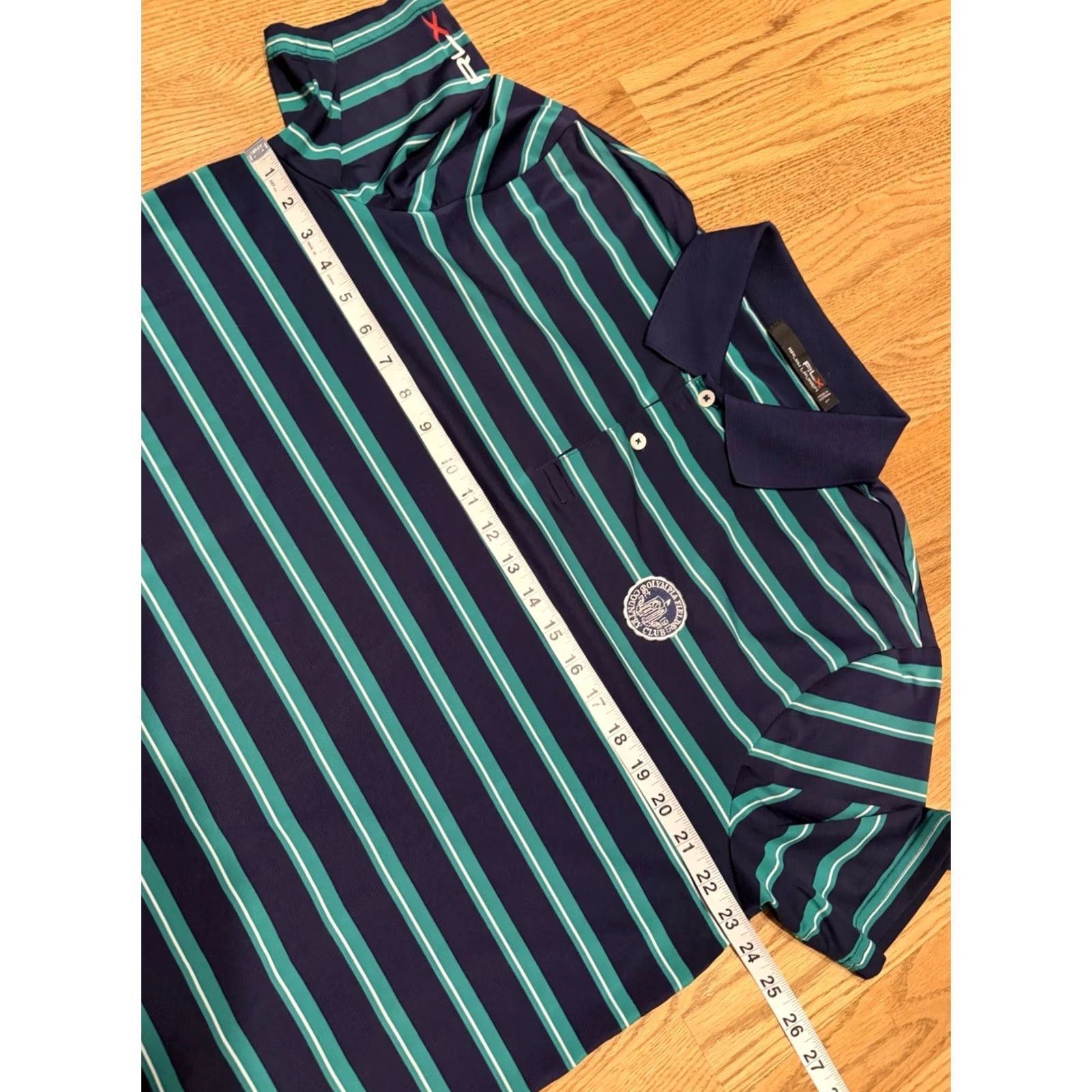 RLX Ralph Lauren RLX Ralph Lauren Golf Polo Shirt Men’s L Olympia Fields Stripe Golf Club Pattern Short Sleeve Multicolor POLO Shirt Mens Size US L / EU 52-54 / 3 - 5 Thumbnail