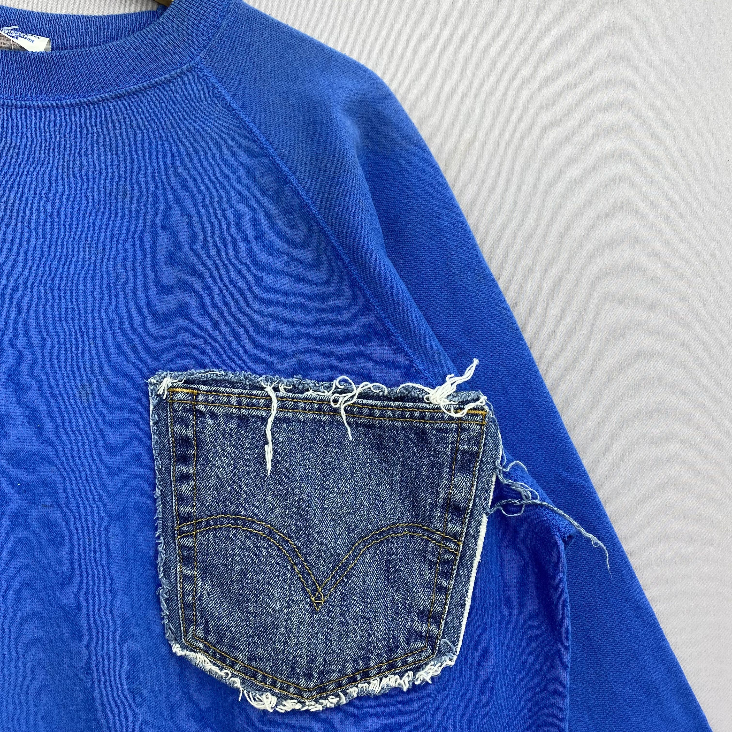 Vintage 90s Remake by Panama Boy Sweatshirt Levi's 501 Patch Sweater Size US XL / EU 56 / 4 - 3 Thumbnail