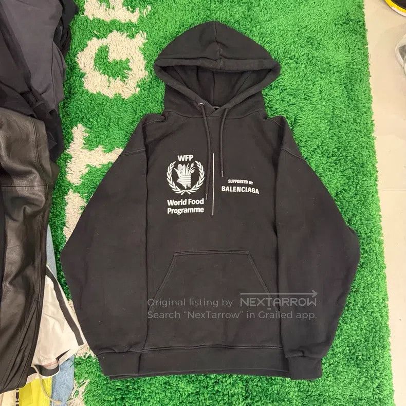 Balenciaga Balenciaga Black Wheat Pattern Hoodie Size US S / EU 44-46 / 1 - 1 Thumbnail