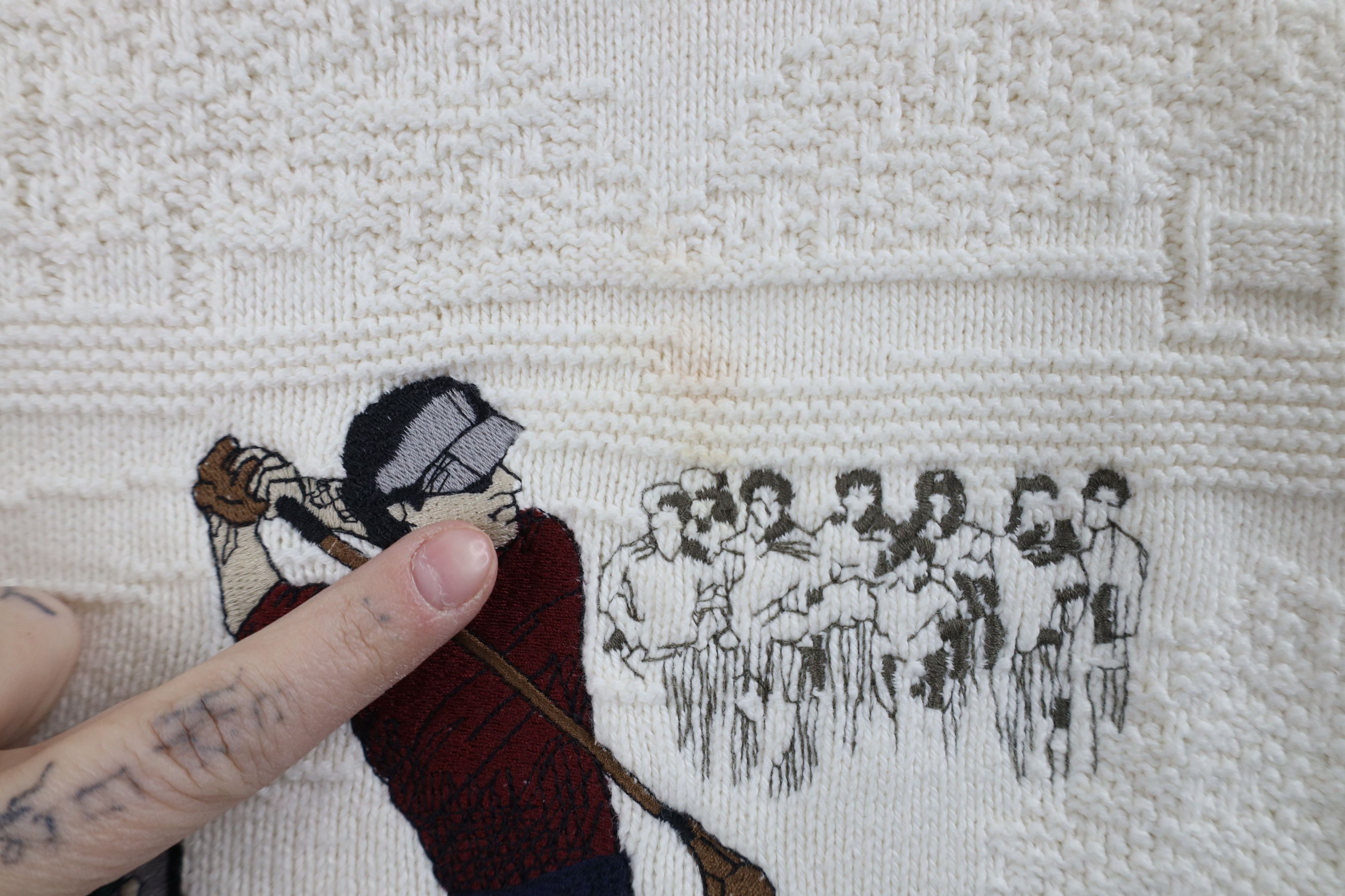 Vintage Vintage 90s Streetwear Golf All Over Print Knit Sweater USA Size US L / EU 52-54 / 3 - 5 Thumbnail
