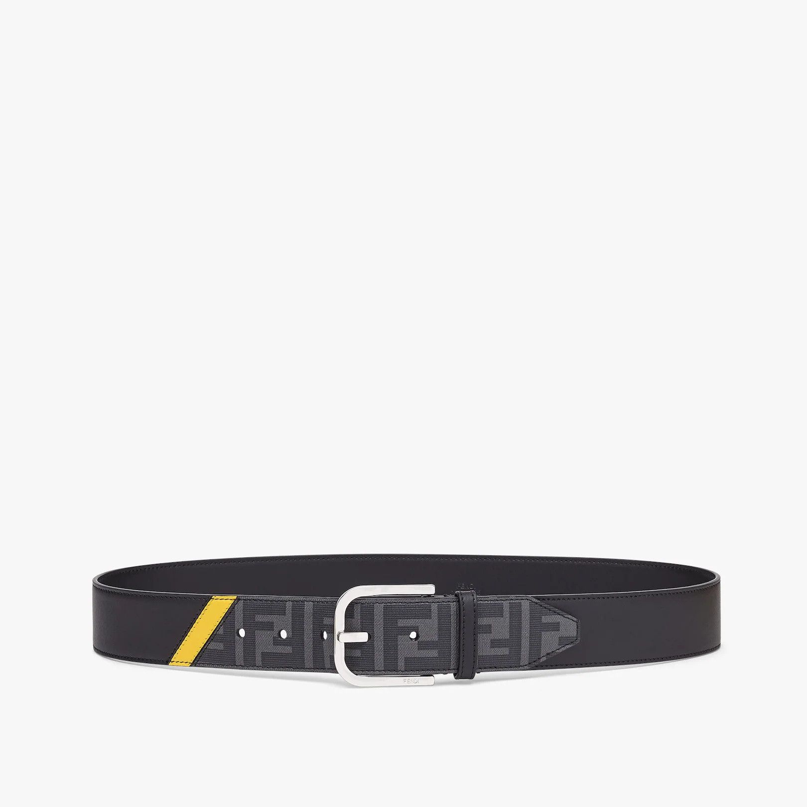 Fendi o1w1db10225 Size: 95 / Diagonal Belt in Black/Grey Size 36 - 1 Thumbnail