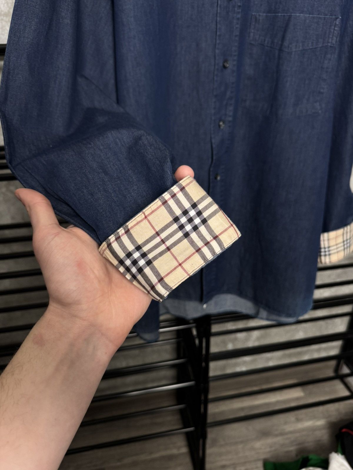 Burberry Vintage Blue Shirt Burberry Size US L / EU 52-54 / 3 - 4 Thumbnail