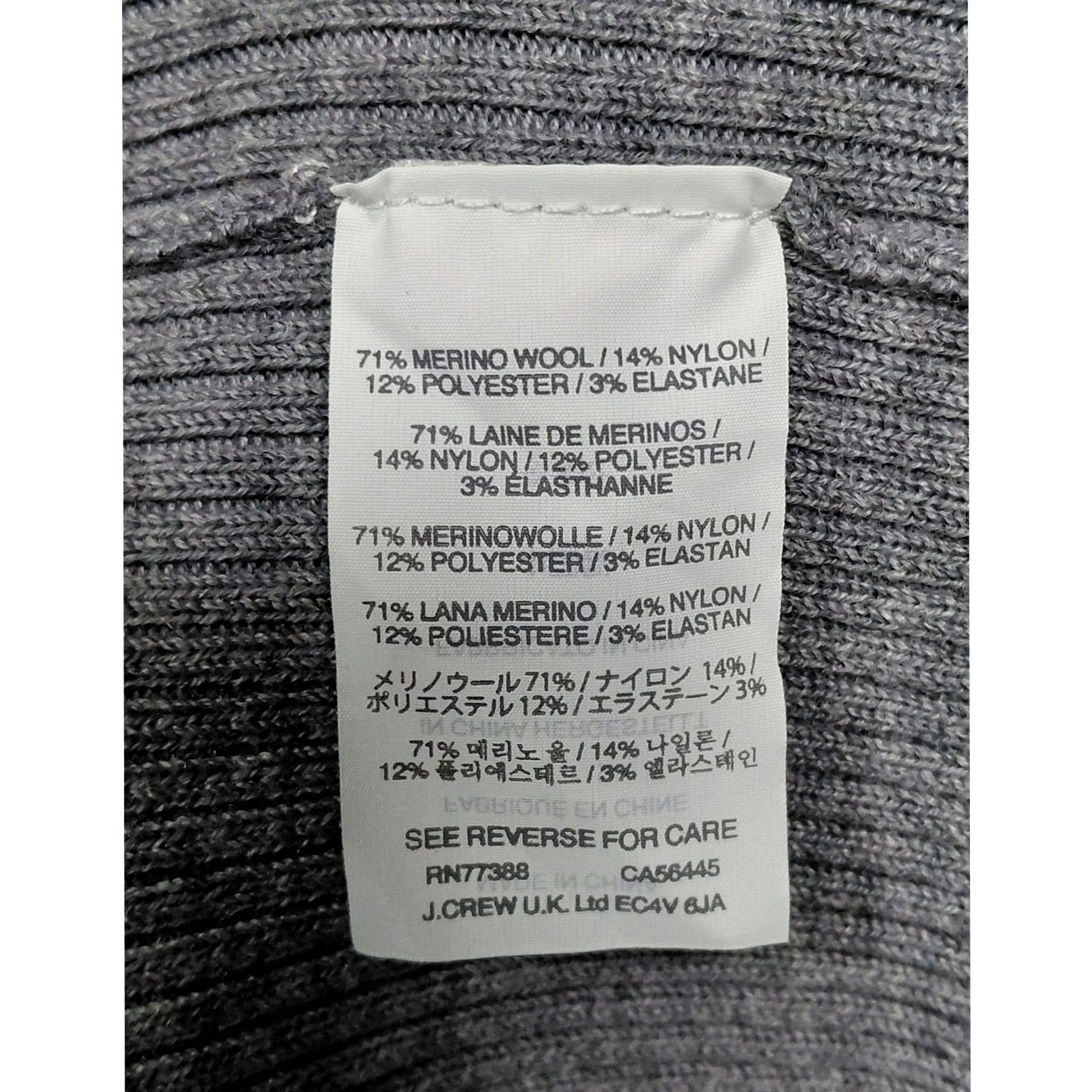 J.Crew J.Crew Merino Wool Blend Sweater Gray Solid Knit Women M Crew Neck Long Sleeve Pullover Fall Winter Spring Casual Workwear Size M / US 6-8 / IT 42-44 - 6 Thumbnail