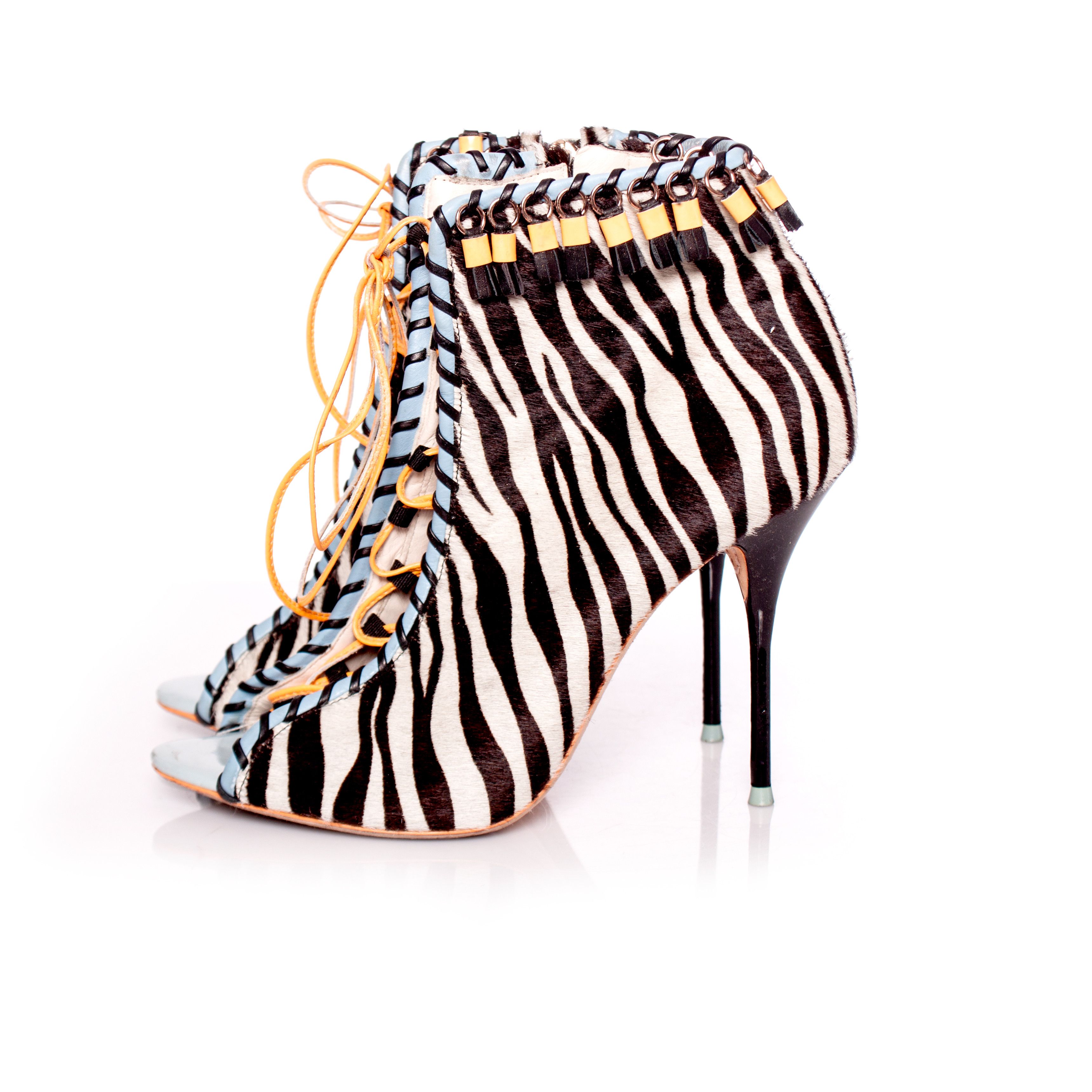 Sophia Webster Sophia Webster, ankle boots with zebra print Size US 9 / IT 39 - 4 Thumbnail
