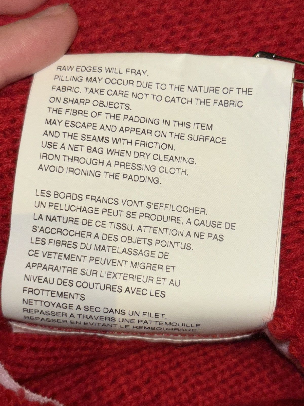 Comme des Garcons COMME DES GARCONS FW 2018 Padded Red Knit Sweater Size US S / EU 44-46 / 1 - 8 Thumbnail