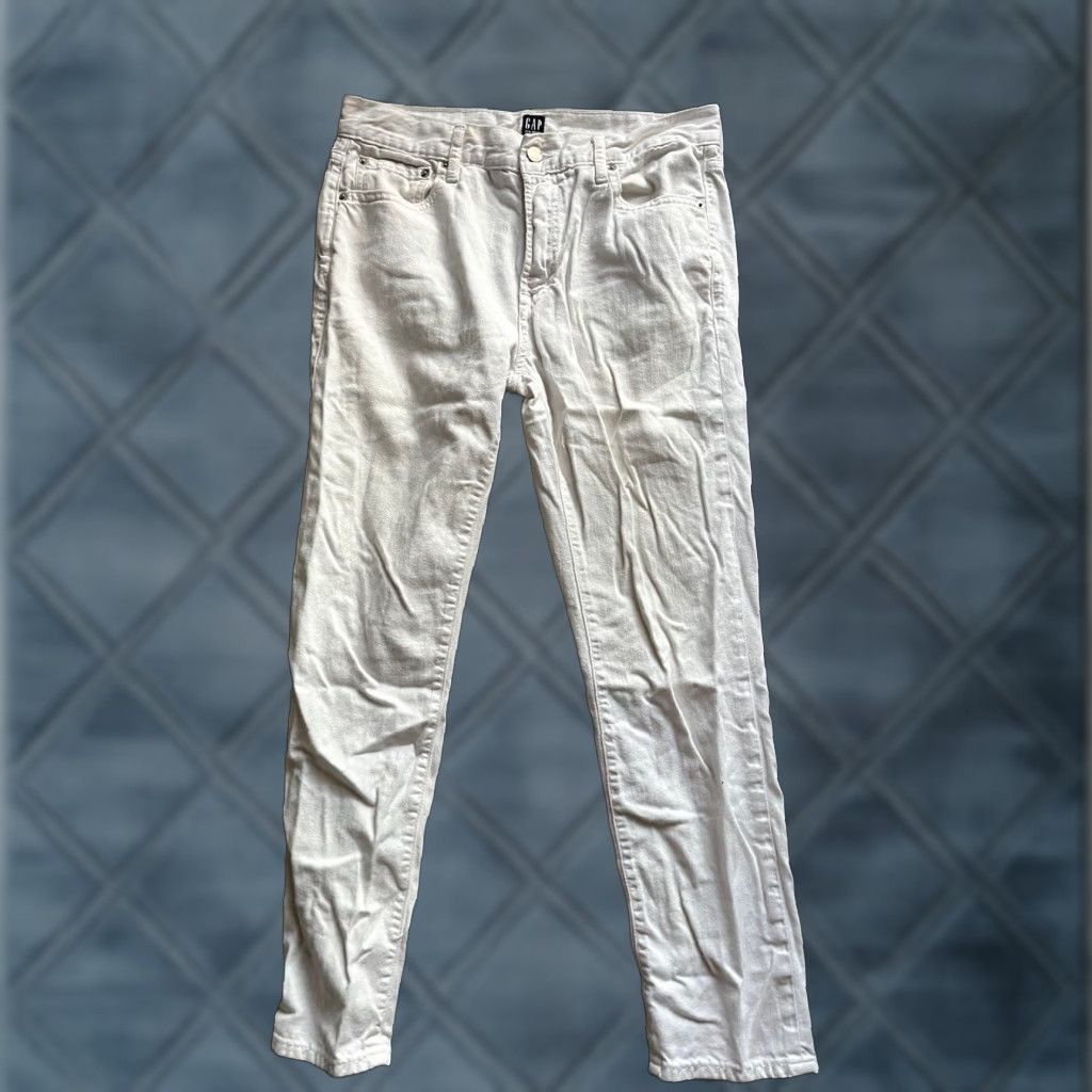Gap Gap Jeans 28 White Skinny Mid Rise Light Washed Denim Womens Size 28" / US 6 / IT 42 - 1 Thumbnail
