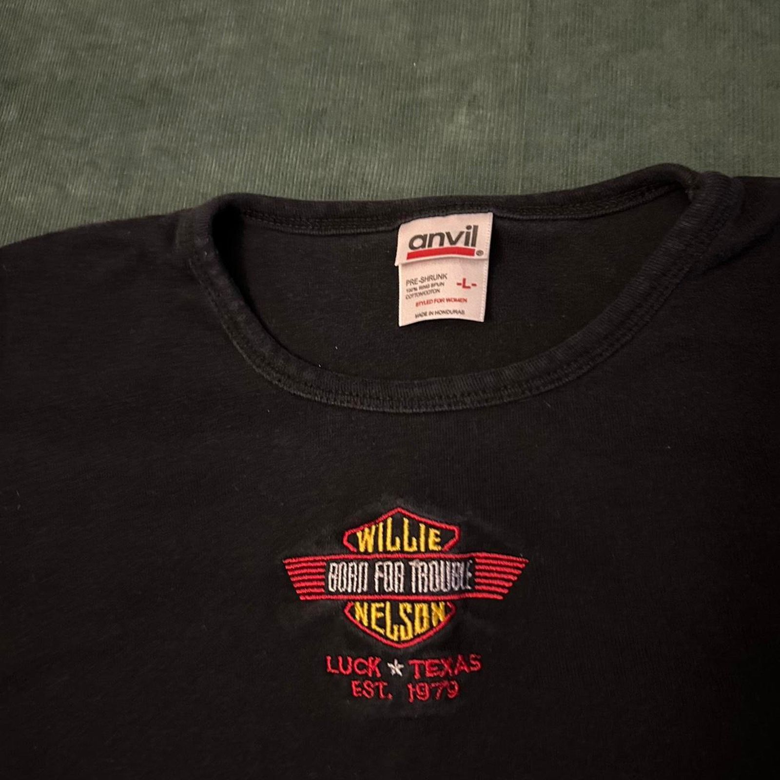 Anvil Rare 1990s willie nelson tee Size US L / EU 52-54 / 3 - 2 Thumbnail