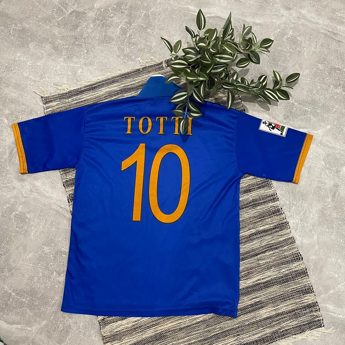 Pre-owned Jersey X Vintage 90's Totti 10 Italia Portugal Tee Shirt Jersey Euro 2004 In Multicolor